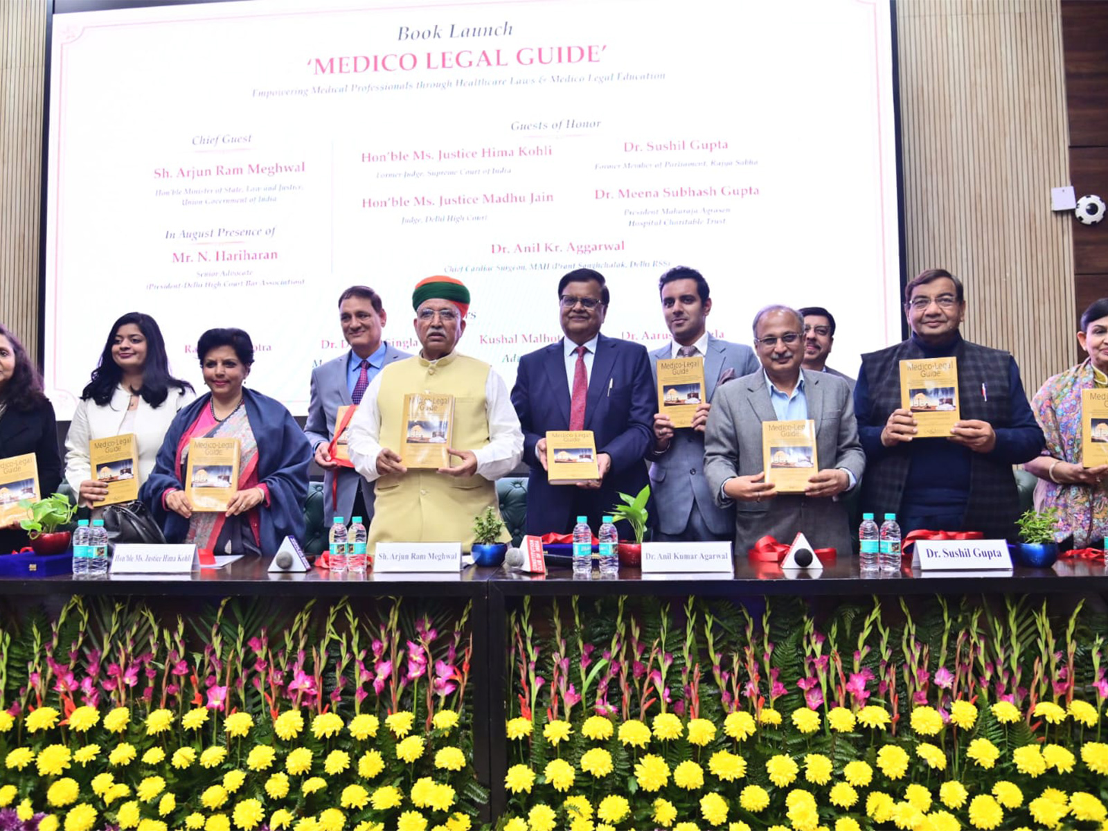 Union MoS Arjun Ram Meghwal during launch event of ‘Medico Legal Guide’ book (Photo: @arjunrammeghwal/X)