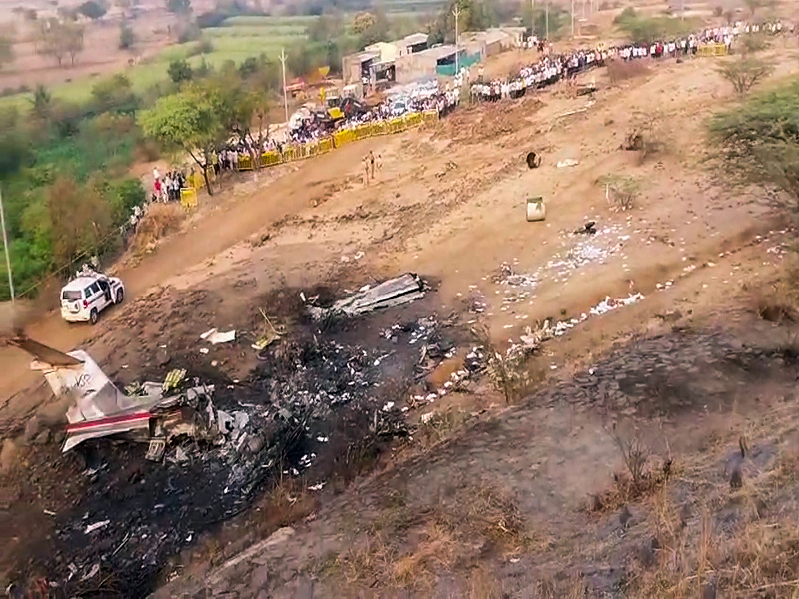 Visual of the accident site in Baramati (Photo/ANI)
