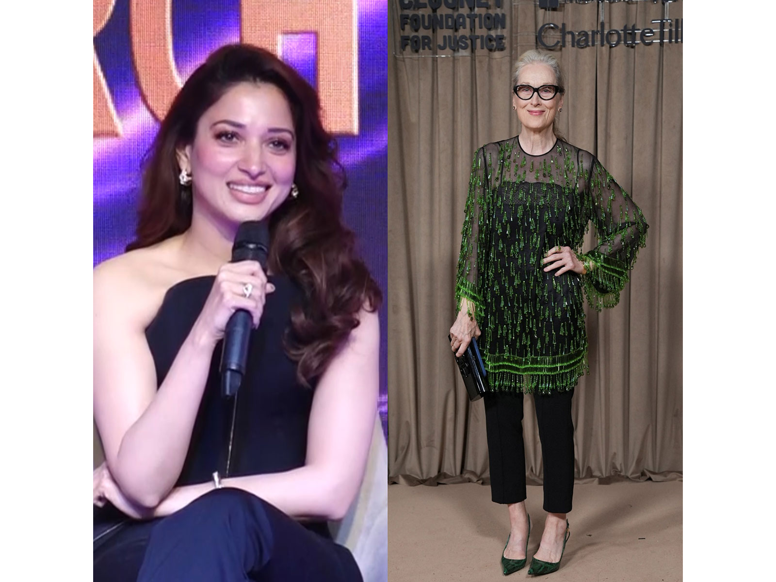 Tamannaah Bhatia (Photo/ANI) and Meryl Streep (Photo/Reuters) Tamannaah Bhatia (Photo/ANI) and Meryl Streep (Photo/Reuters)