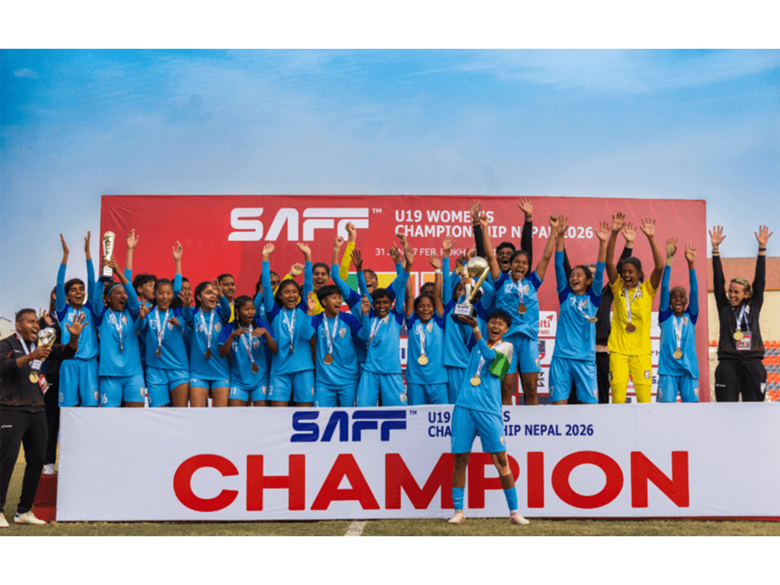 India U17 win SAFF U19 Women's title. (Photo: AIFF)