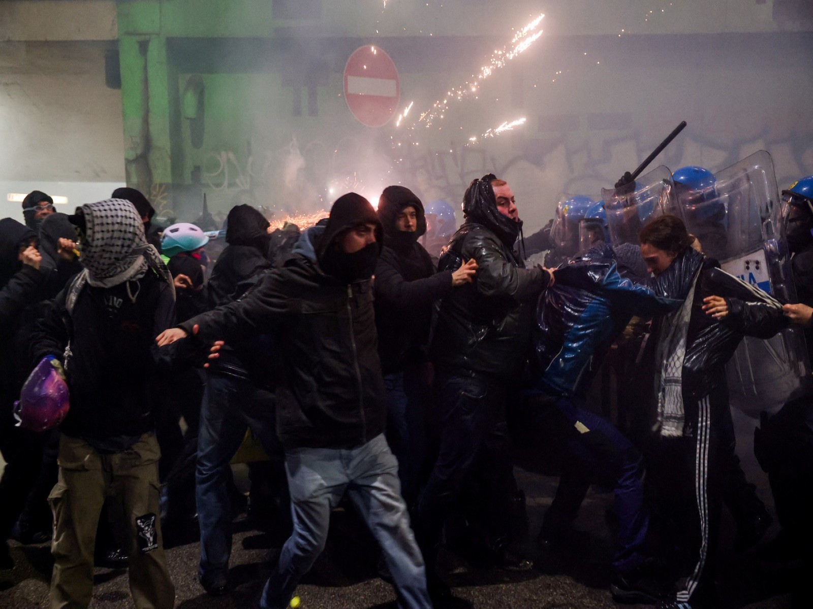 Protests in Milan, Italy (Photo/Reuters) 
