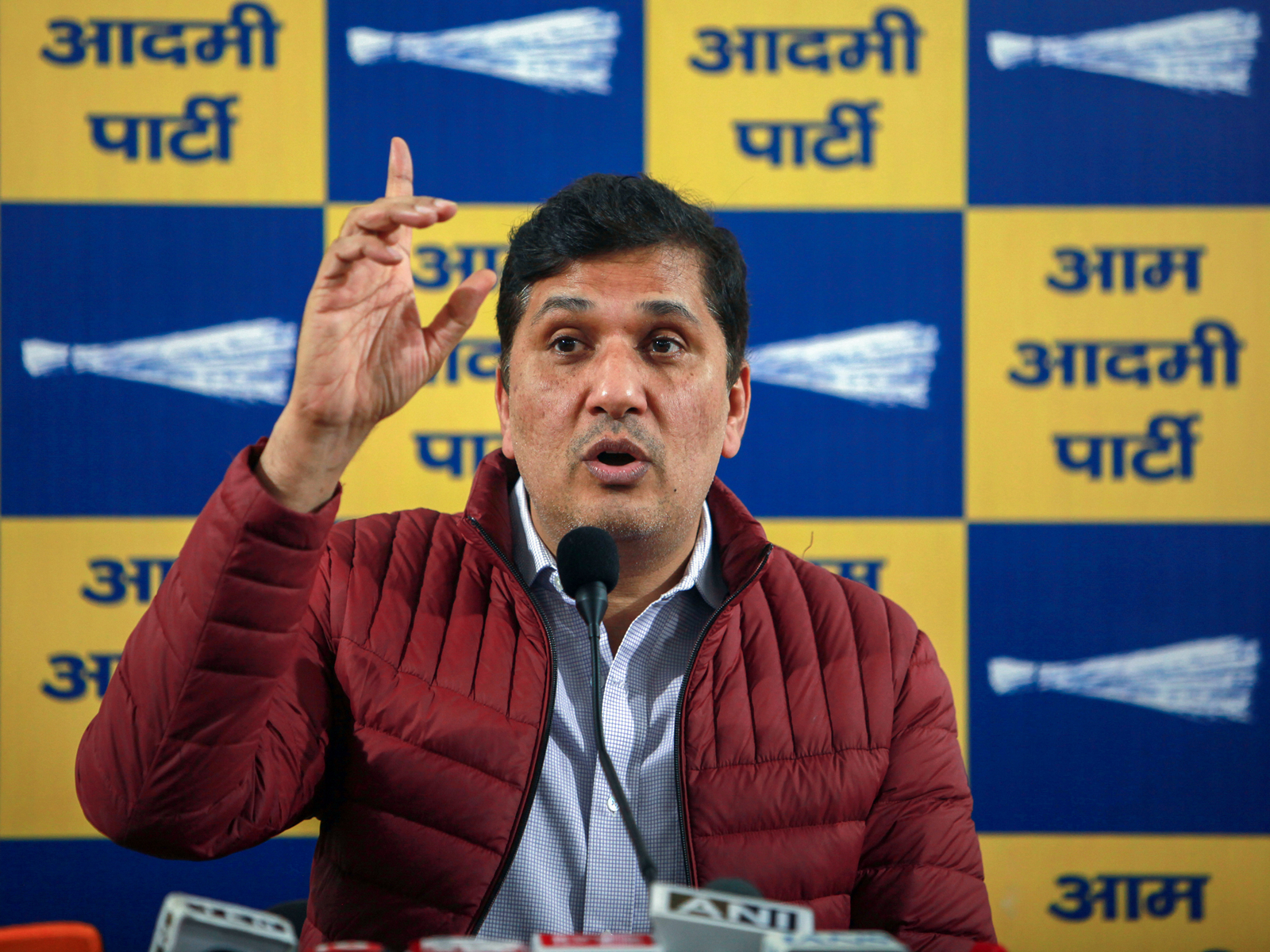 AAP Delhi Unit President Saurabh Bharadwaj (Photo/ANI)