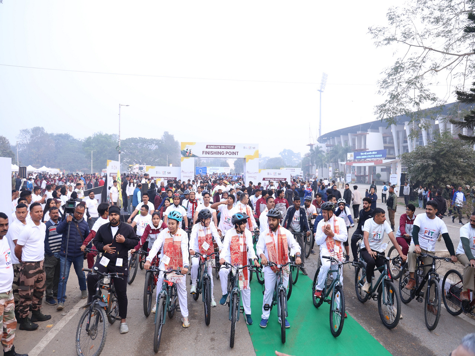 Fit India Sundays on Cycle event in Guwahati (Photo: SAI)
