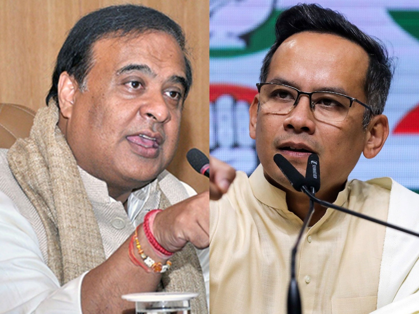 Assam Chief Minister Himanta Biswa Sarma and Assam Congress President Gaurav Gogoi (File Photo/ANI)