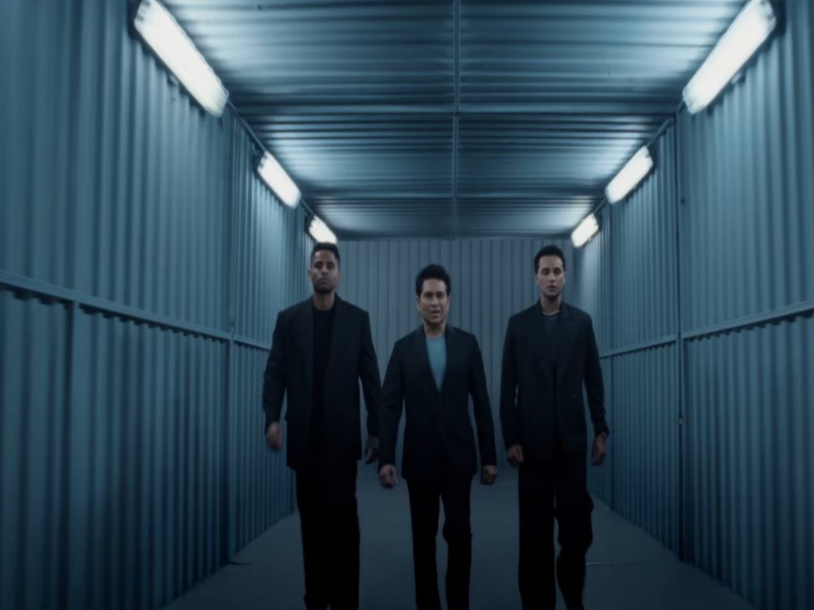 Sachin Tendulkar, Suryakumar Yadav and Abhishek Sharma. (Photo/DP World)  