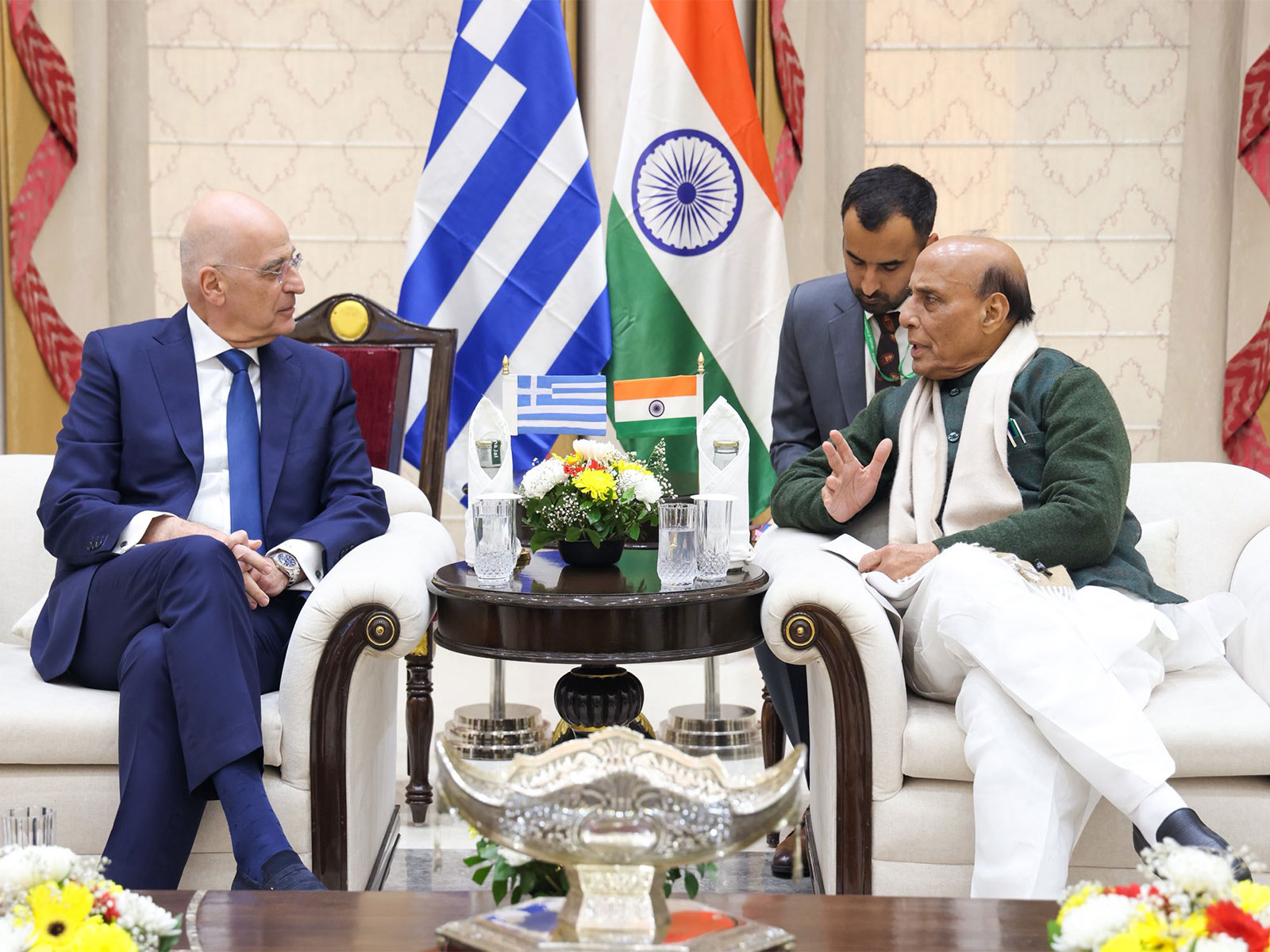 Defence Minister Rajnath Singh with Minister of National Defence of the Hellenic Republic, Nikolaos-Georgios Dendias (Photo/X@rajnathsingh)