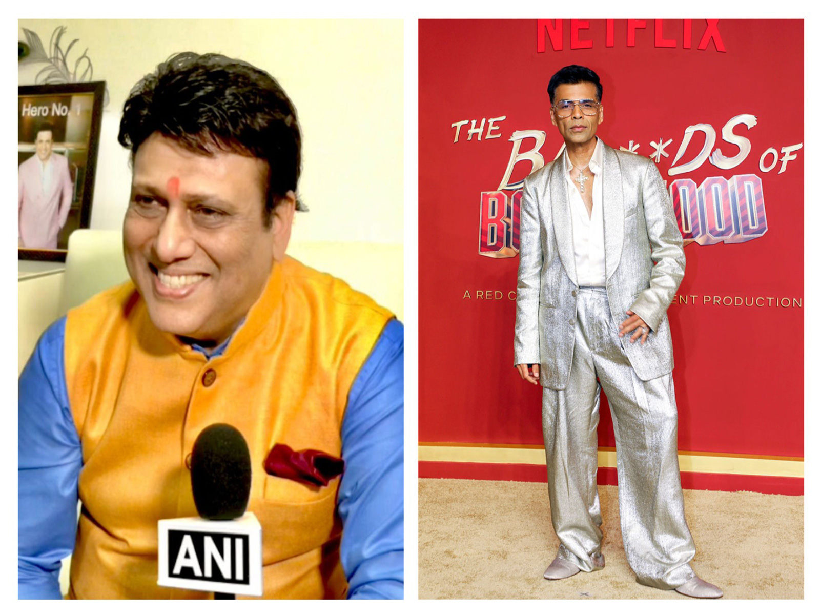 Govinda, Karan Johar (Photos/ANI) Govinda, Karan Johar (Photos/ANI)