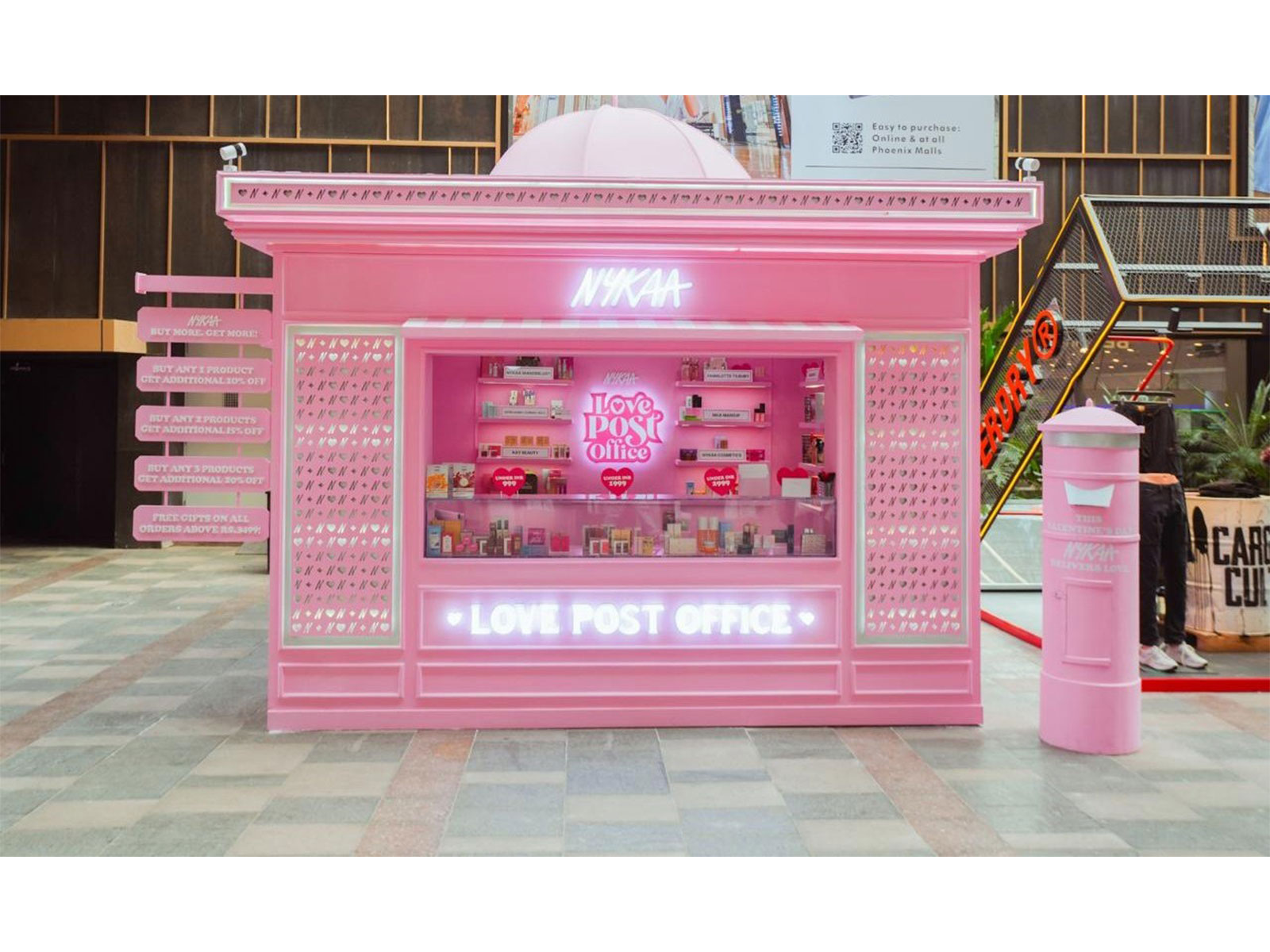 Nykaa Love Post Office at Phoenix Palladium Mall, Mumbai Nykaa Love Post Office at Phoenix Palladium Mall, Mumbai