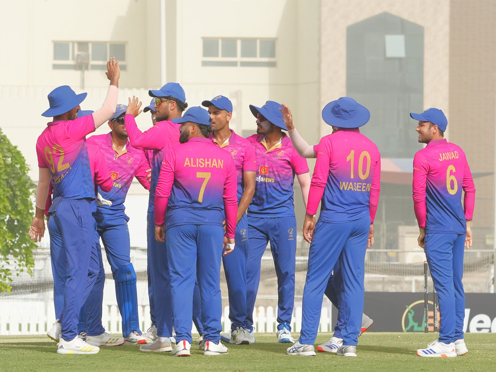 UAE players celebrating (Photo: X/@EmiratesCricket)