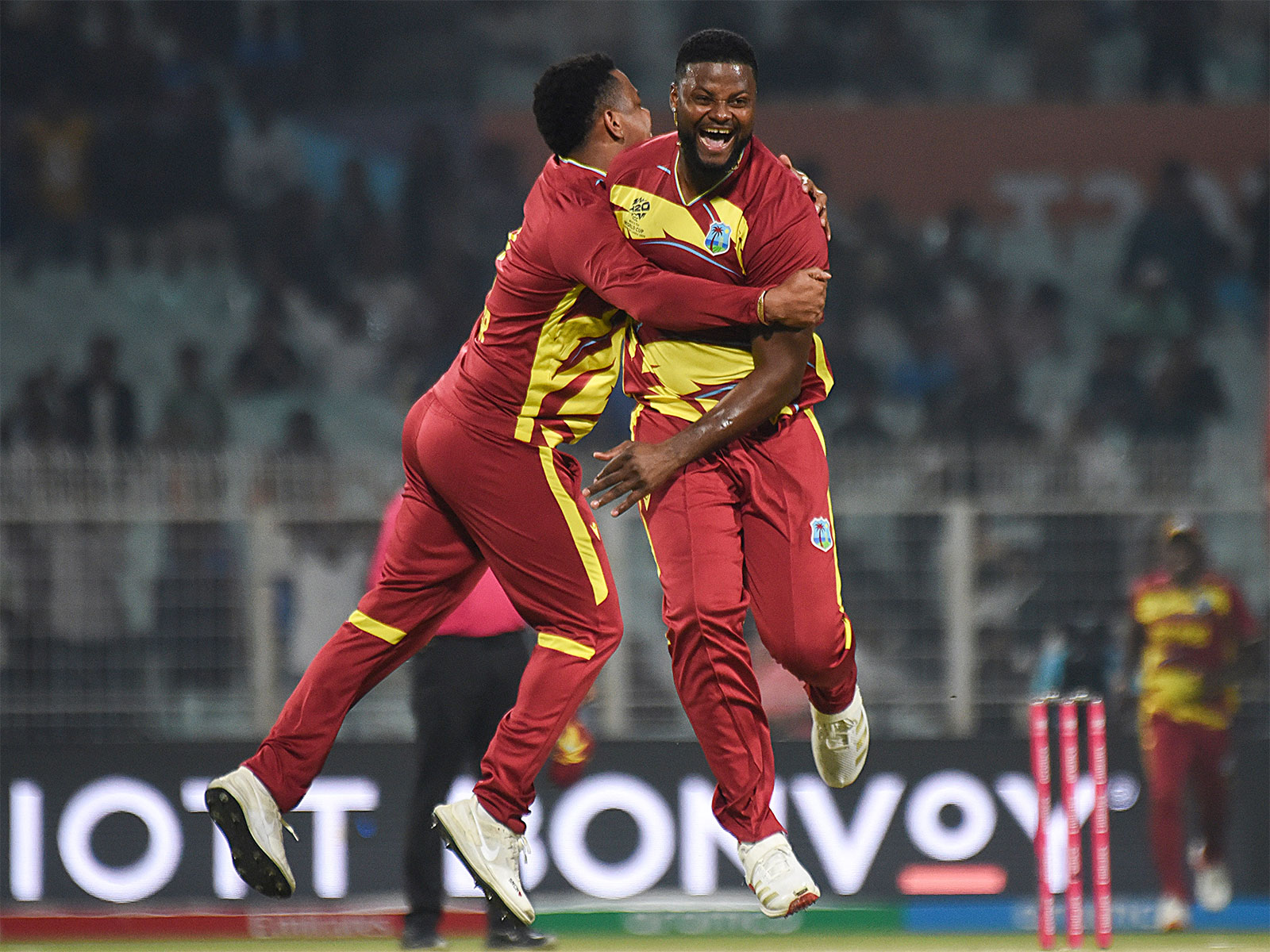 West Indies players celebrating (Photo: ANI)
