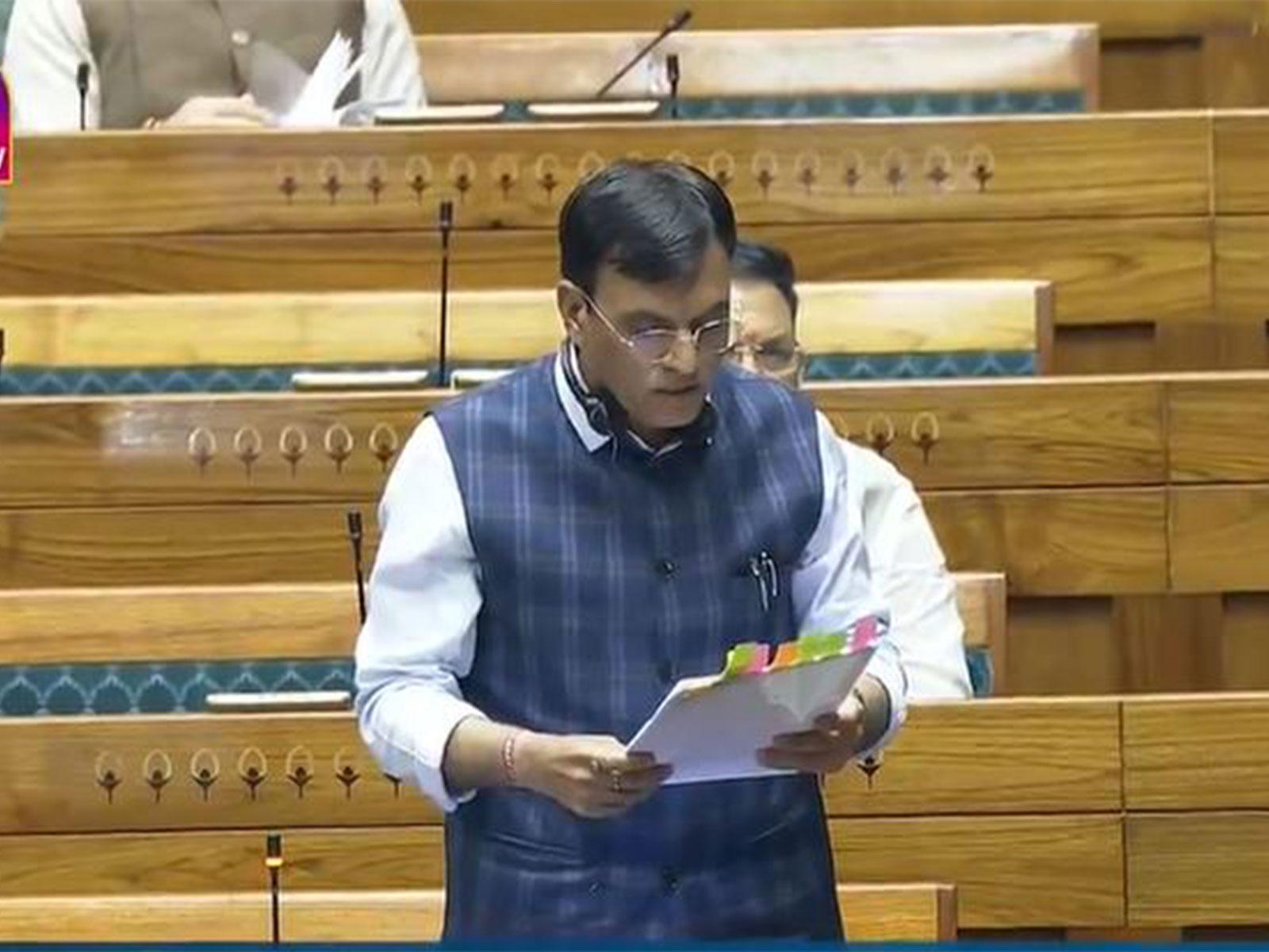 Union Minister of Labour and Employment Mansukh Mandaviya (Photo/Sansad TV)