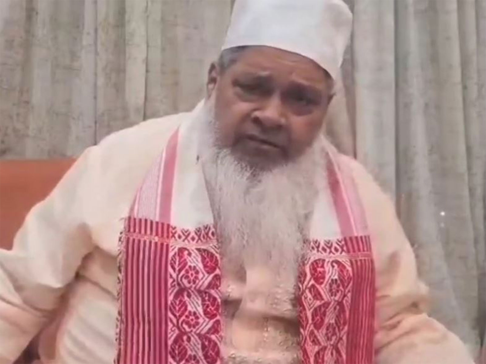 All India United Democratic Front (AIUDF) chief Badruddin Ajmal (Photo: Visual grab from self-made video)