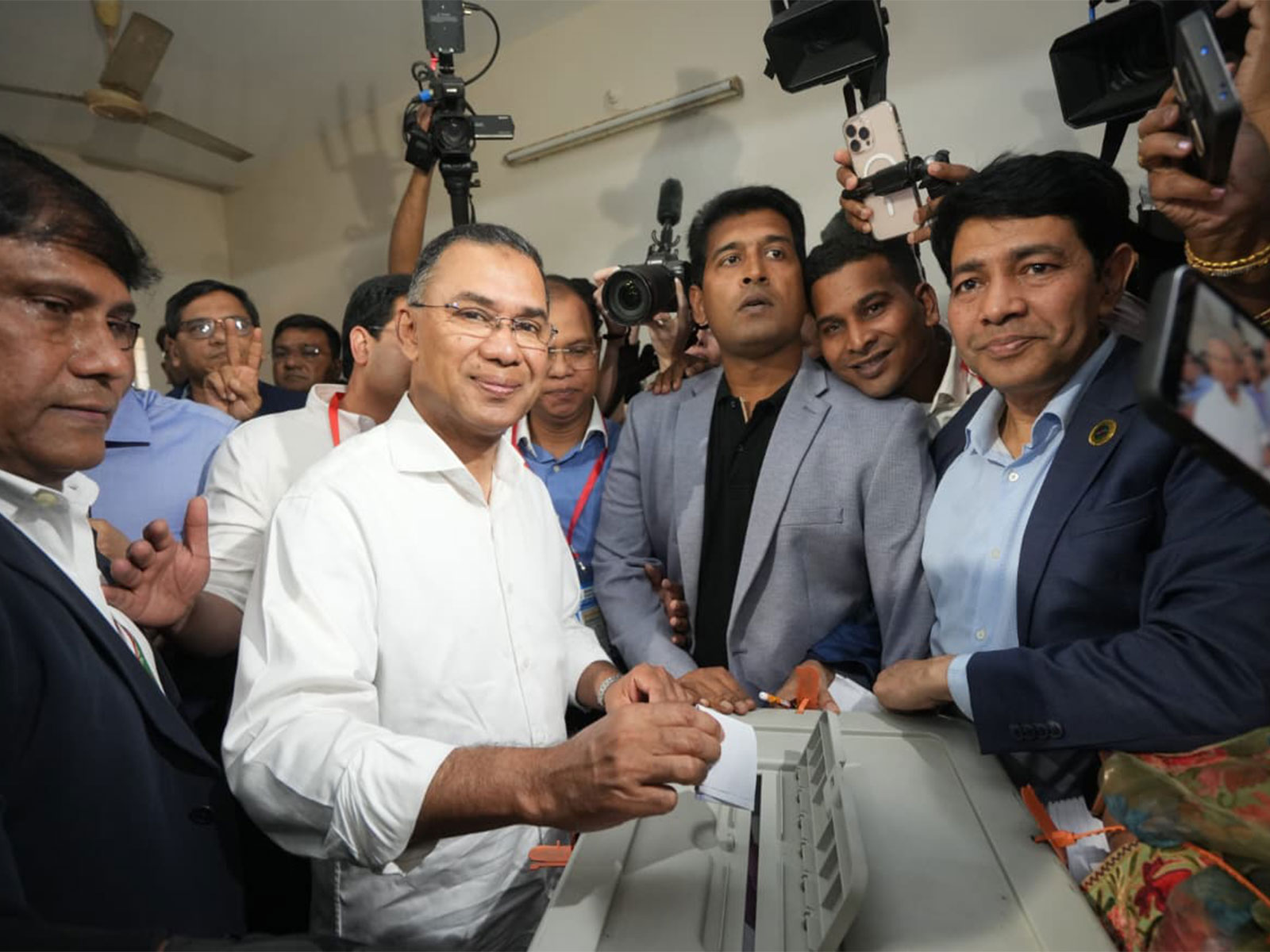 BNP Chairman Tarique Rahman casts his vote as Bangladesh goes to the polls (Photo/BNP Media Cell)