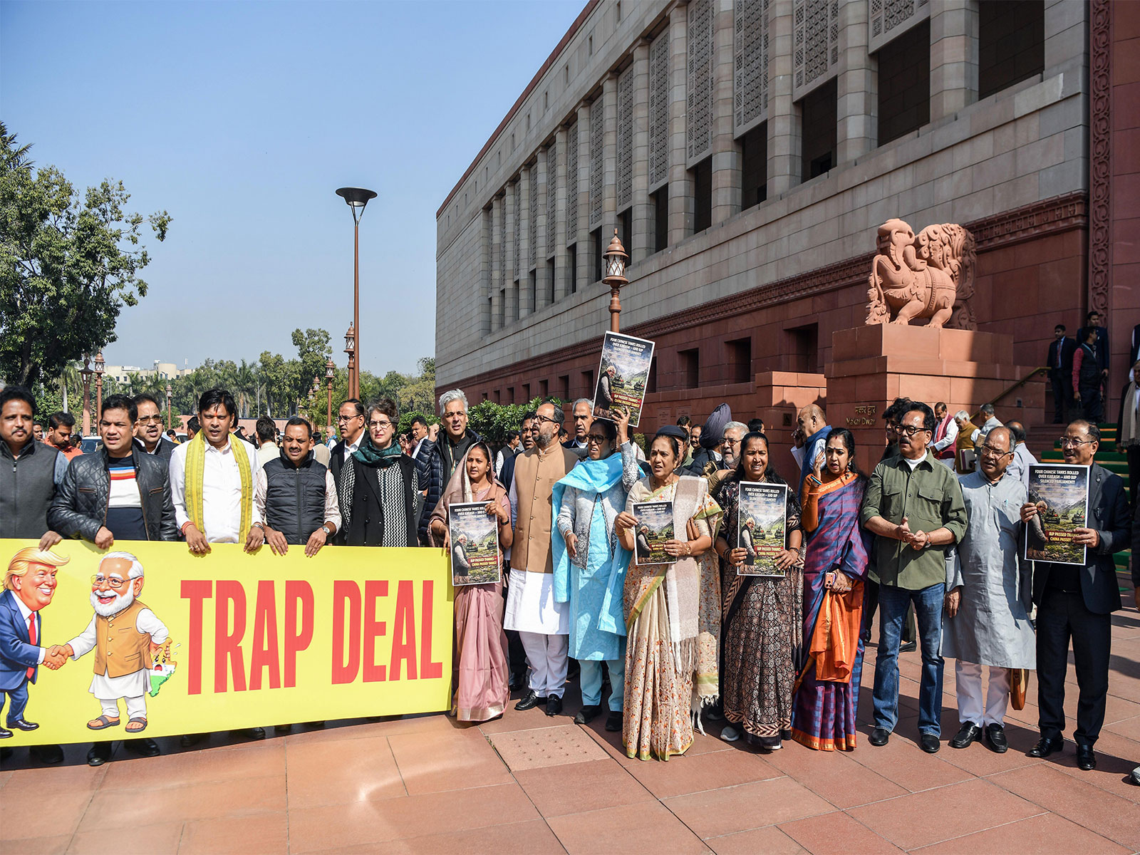 Opposition MPs protest India-US trade deal (File Photo: ANI)