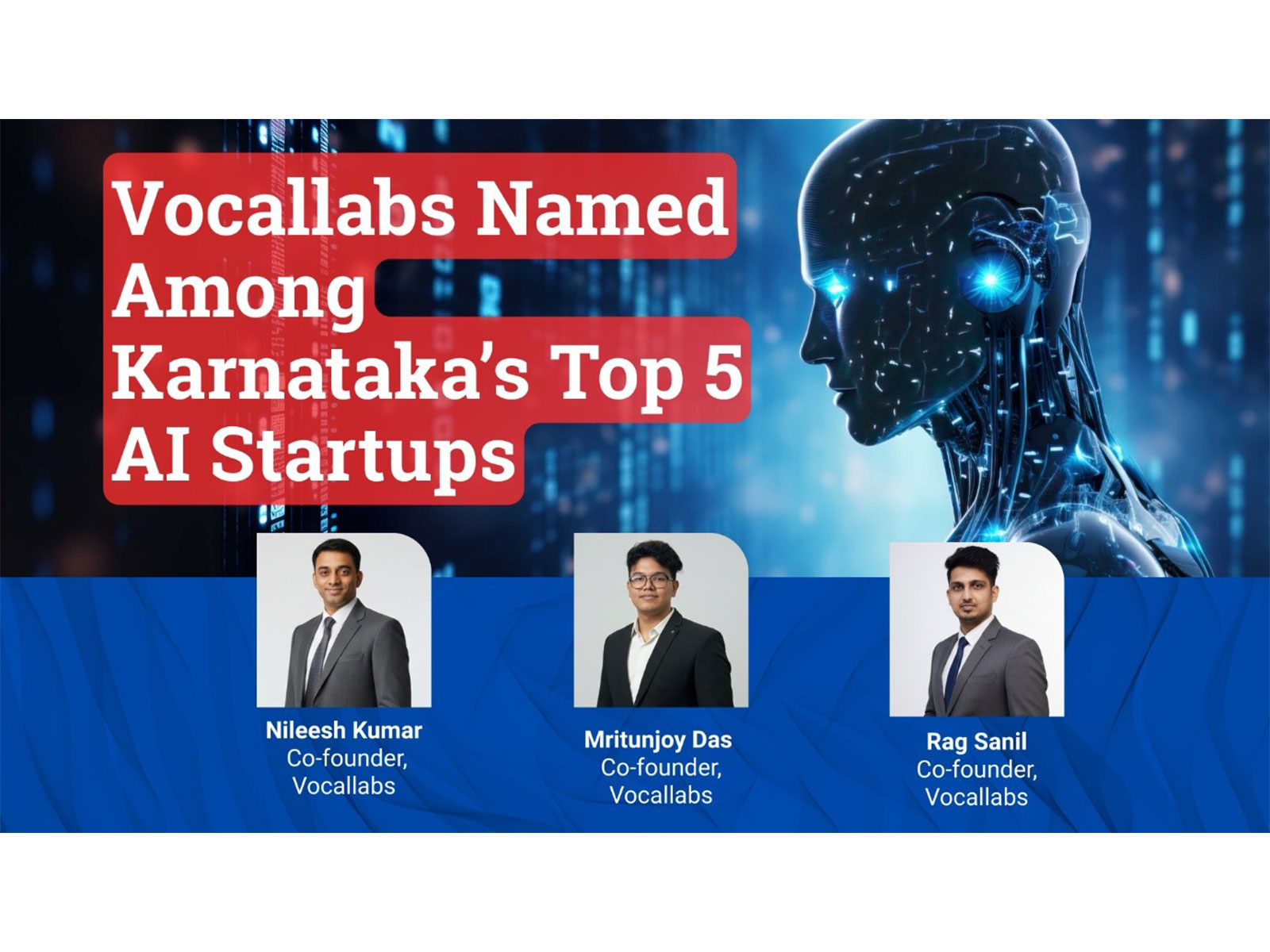 Vocallabs Named Among Top 5 AI Startups in Karnataka by State Government Vocallabs Named Among Top 5 AI Startups in Karnataka by State Government