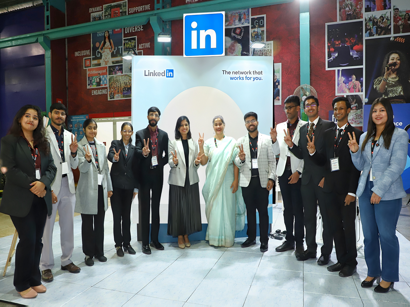 Inaugurating LinkedIn Experience Zone with LinkedIn India Head of Education Ms. Saba Karim & our dynamic Campus Ambassadors—empowering students to build professional identities