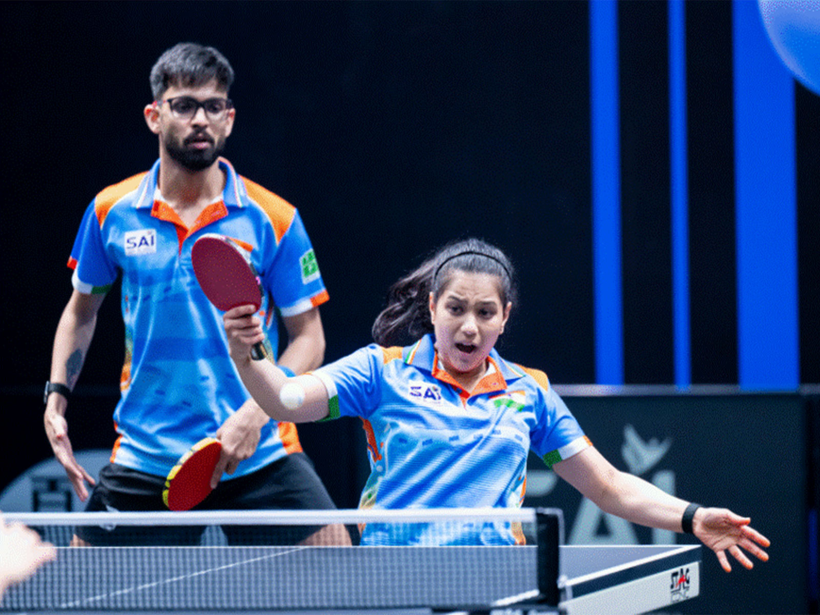 Manush Shah and Diya Chitale in action. (Photo: WTT)