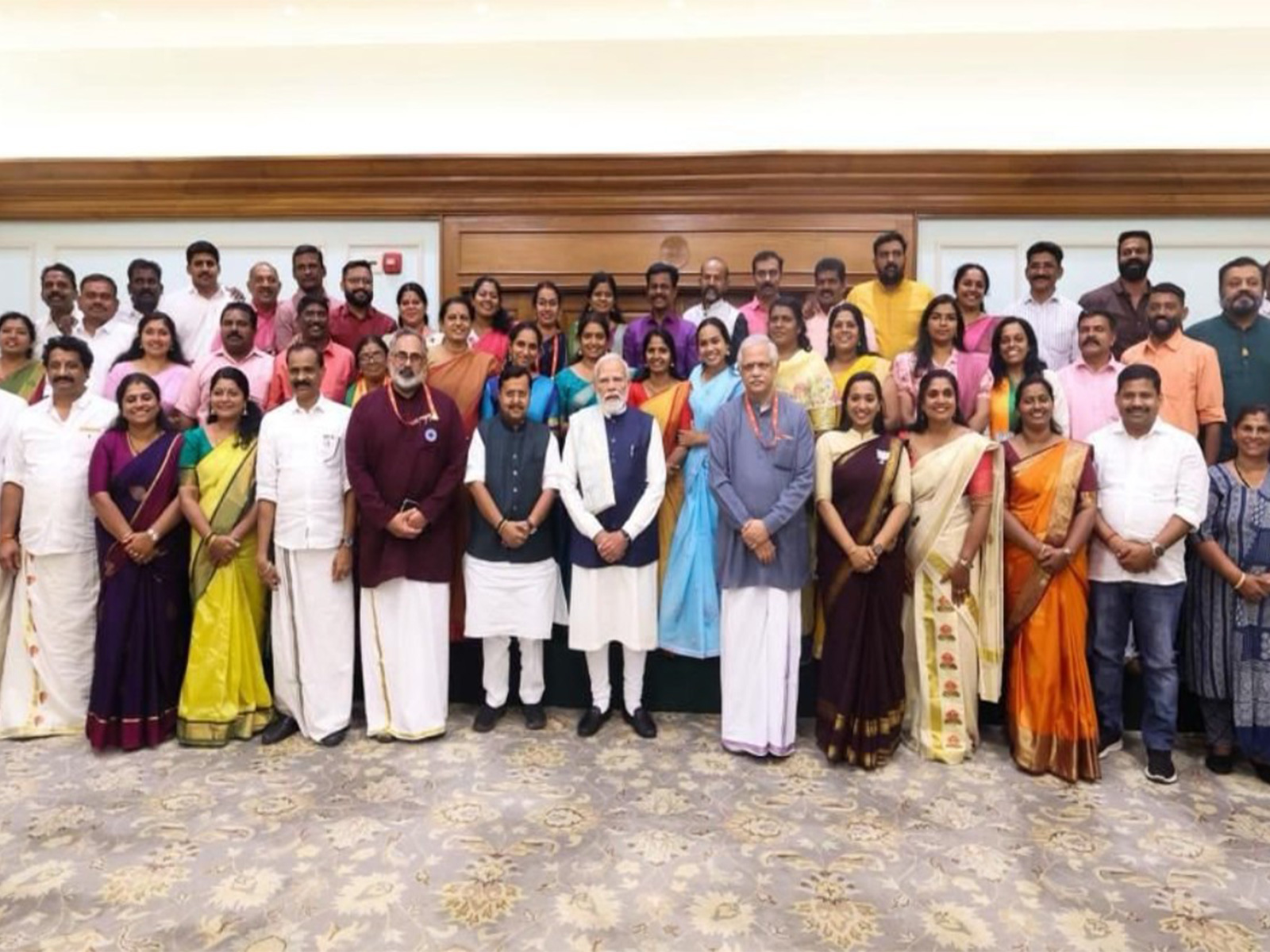 PM Modi meets Kerala BJP Councillors in Delhi (Photo/ANI) PM Modi meets Kerala BJP Councillors in Delhi (Photo/ANI)