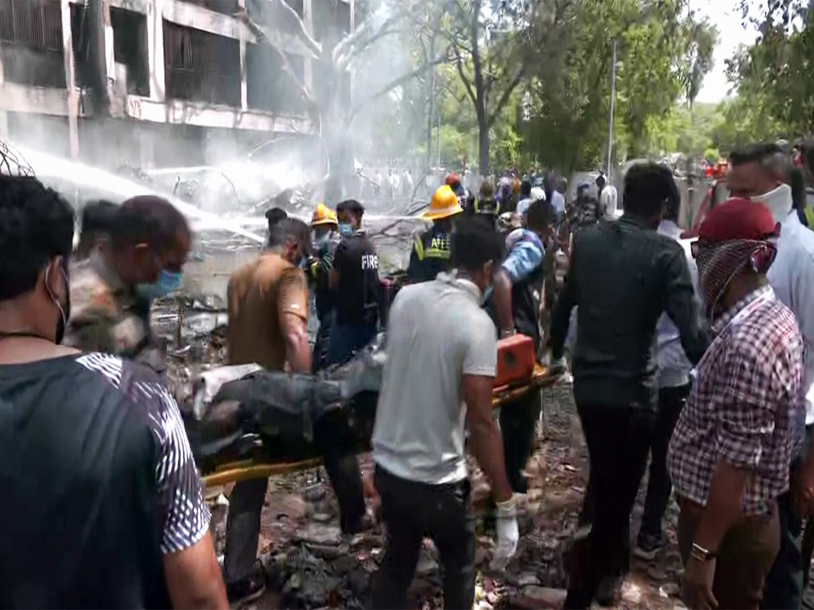 Visual from the AI-171 plane crash site (File Photo/ANI) Visual from the AI-171 plane crash site (File Photo/ANI)