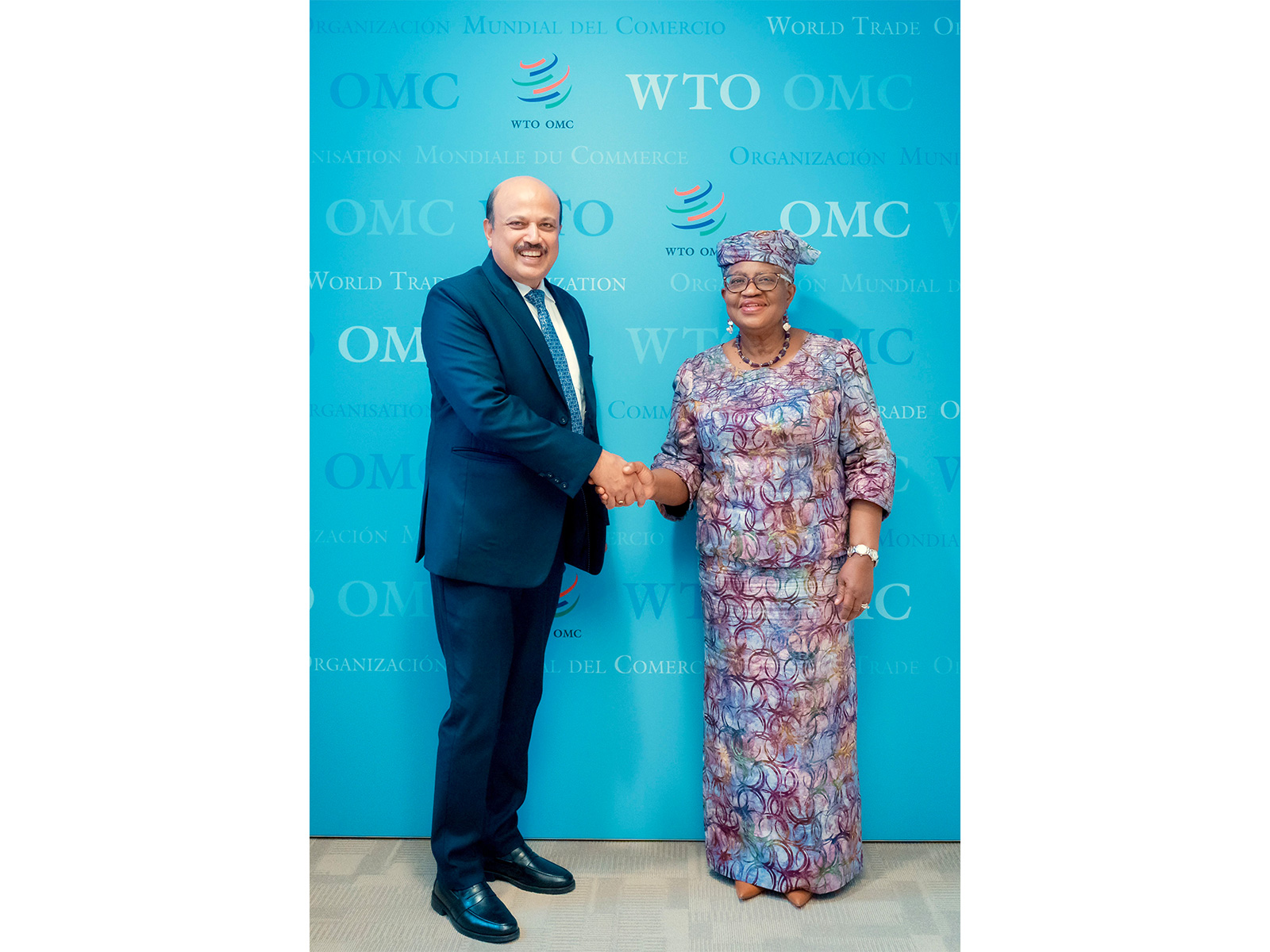 Commerce Secretary Rajesh Agrawal meets Director-General of WTO, Ngozi Okonjo-Iweala (Photo/@IndiaWTO)