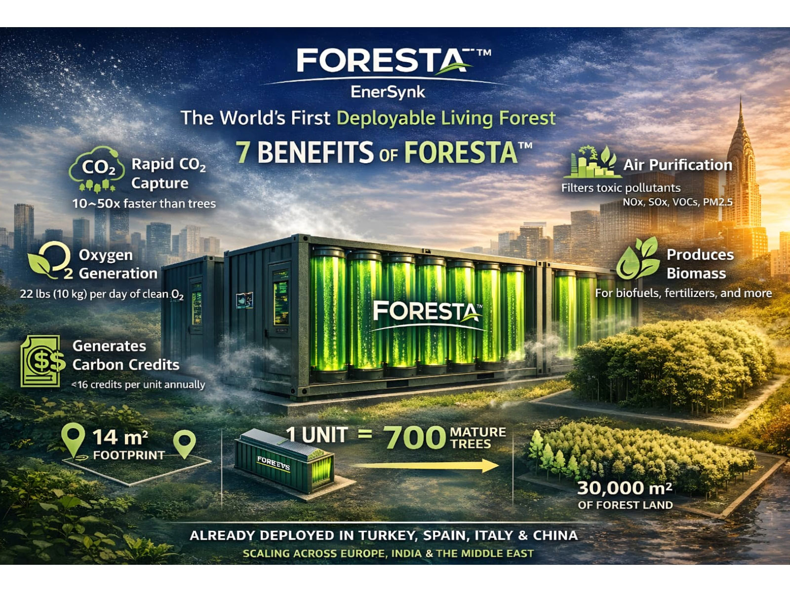 FORESTA™: EnerSynk Group Launches the World’s First Deployable Living Forest