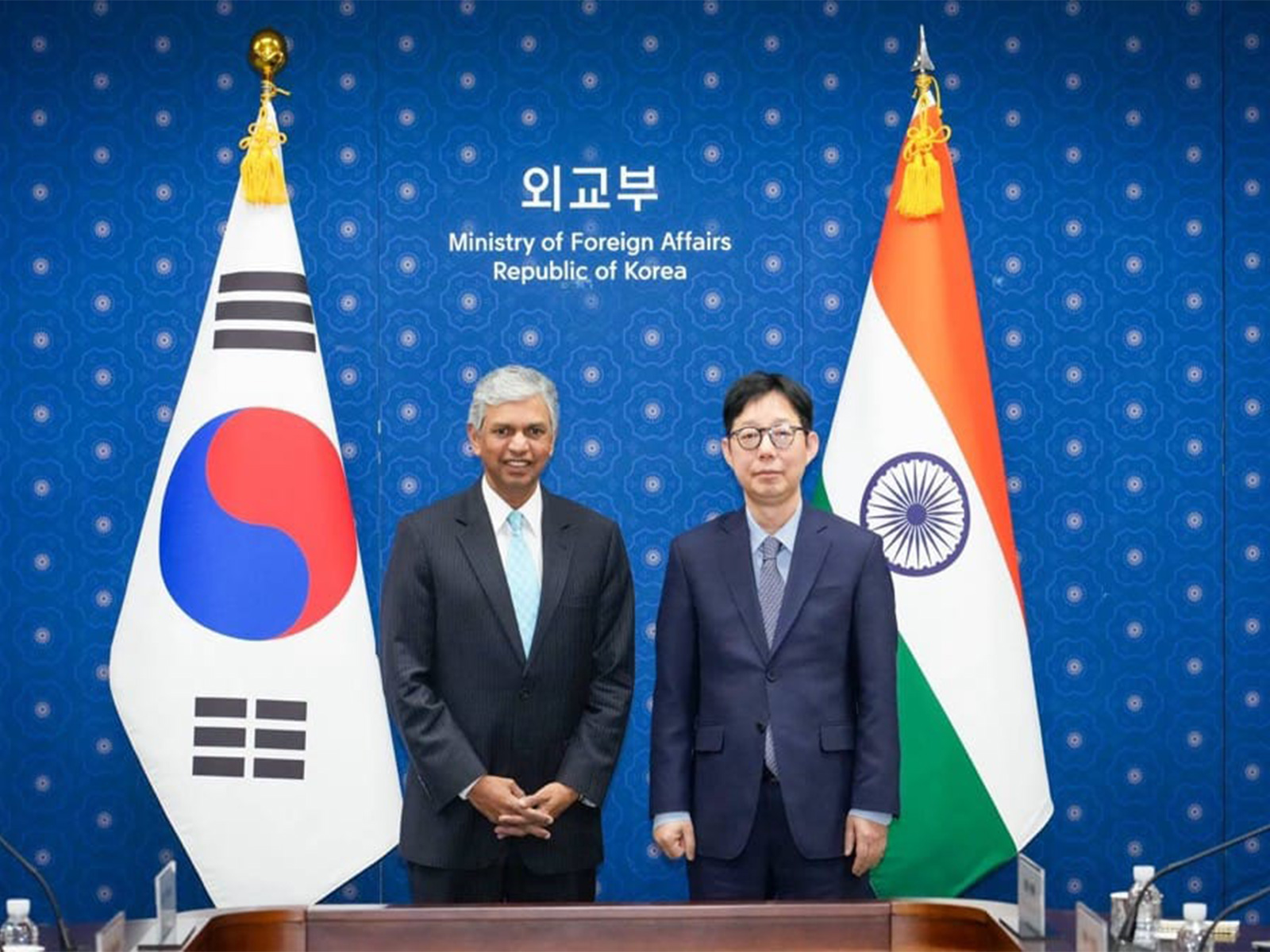 Secretary (East) P Kumaran co-chairing the dialogue with Park Yoon-joo, RoK's First Vice Foreign Minister of the Ministry of Foreign Affairs (Photo/X/@IndiainROK)