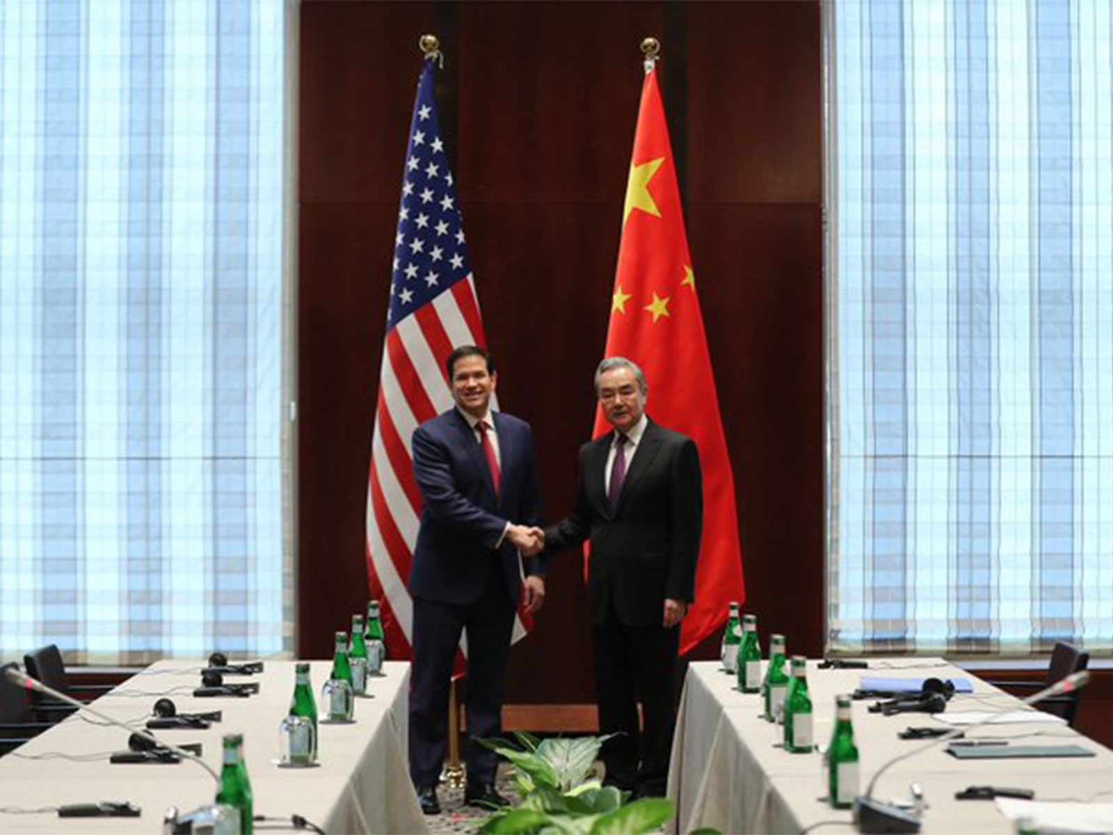 US Secy of State Marco Rubio meets Chinese FM Wang Yi