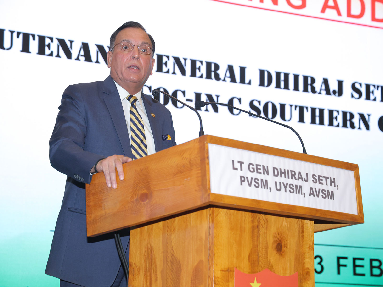 General Officer Commanding-In-Chief, Southern Command Lieutenant General Dhiraj Seth (Photo/ANI)