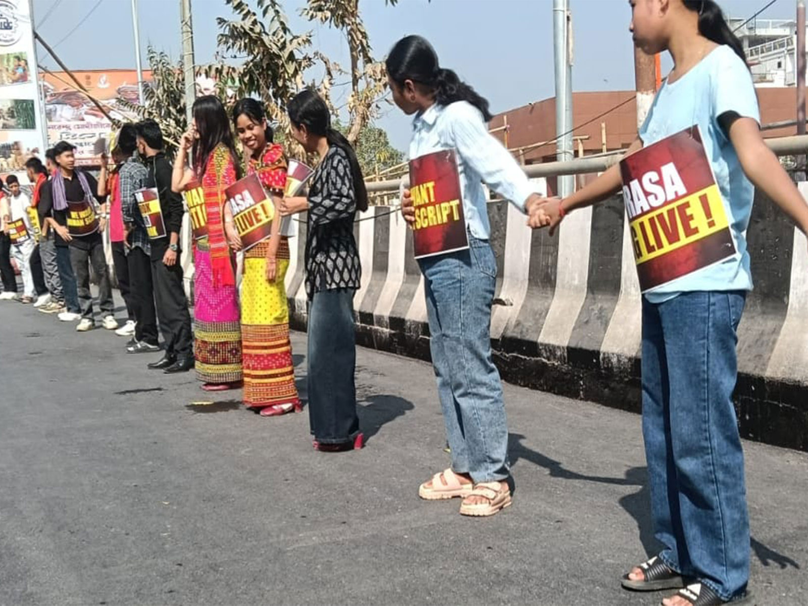 Tripura Indigenous Student Federation members (Photo/ANI)