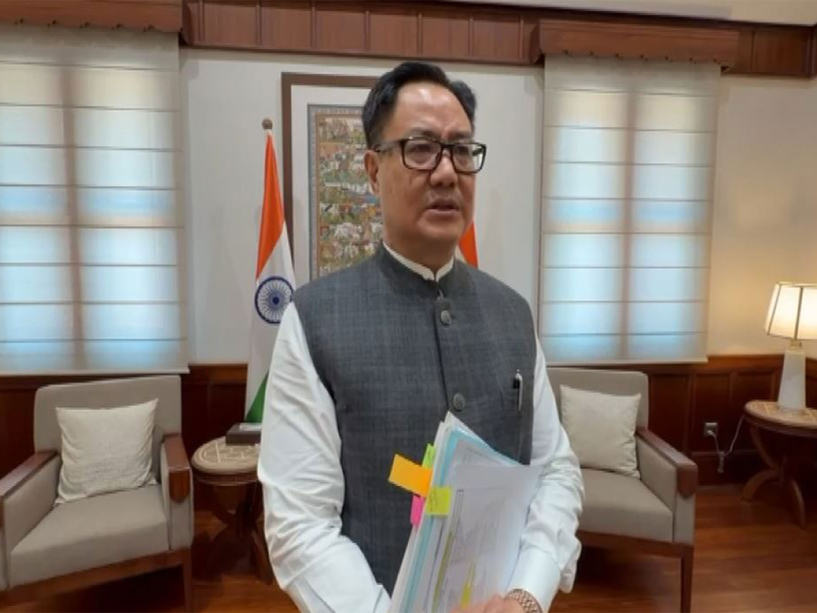 Union Parliamentary Affairs Minister Kiren Rijiju (File Photo/KirenRijijuOffice)