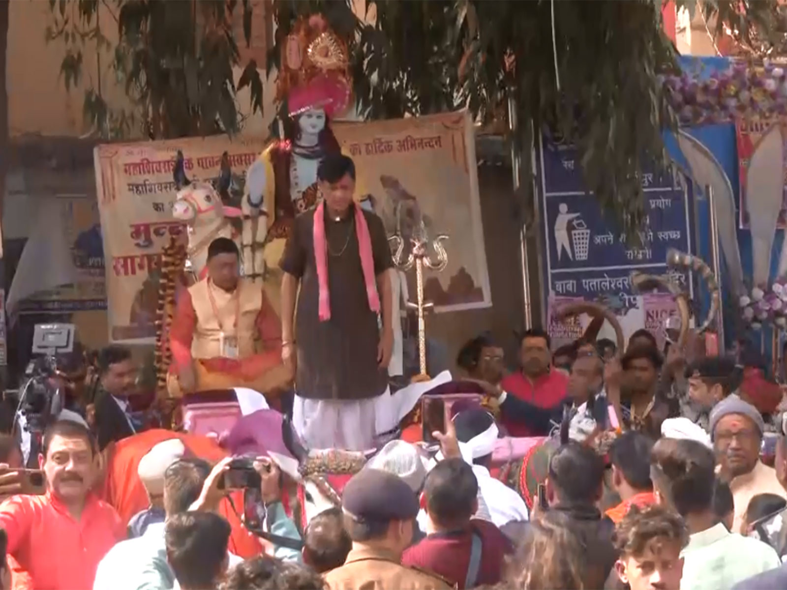 MoS Nityanand Rai participates in Shiv Baarat as Charioteer in Hajipur (Photo/ANI)