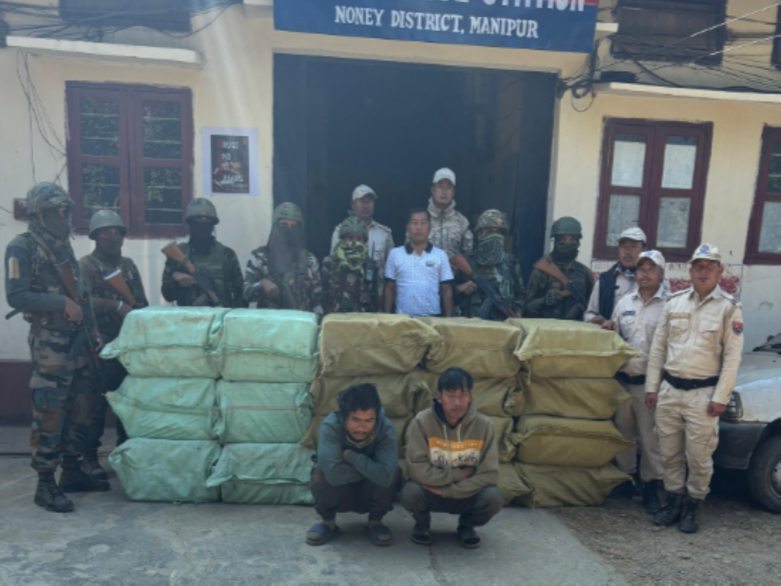 Assam Rifles seizes illicit foreign cigarettes in Noney, Manipur (Photo/HQ IGAR (EAST))