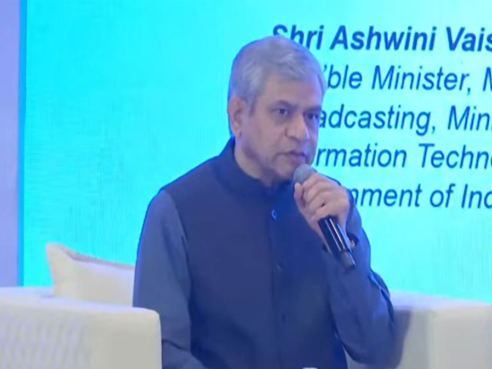 Union Minister for Electronics and Information Technology, Ashwini Vaishnaw. (Photo: ANI)
