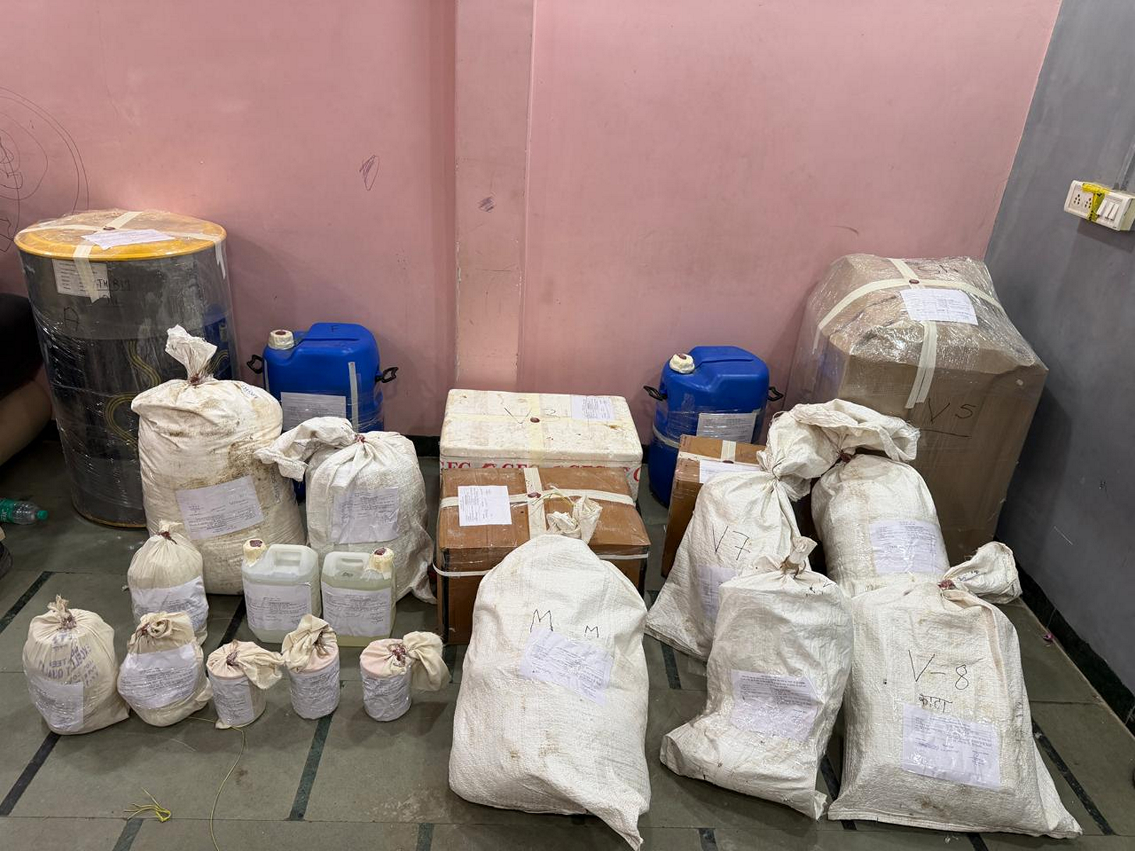 Contraband and chemicals seized (Photo / CBN)