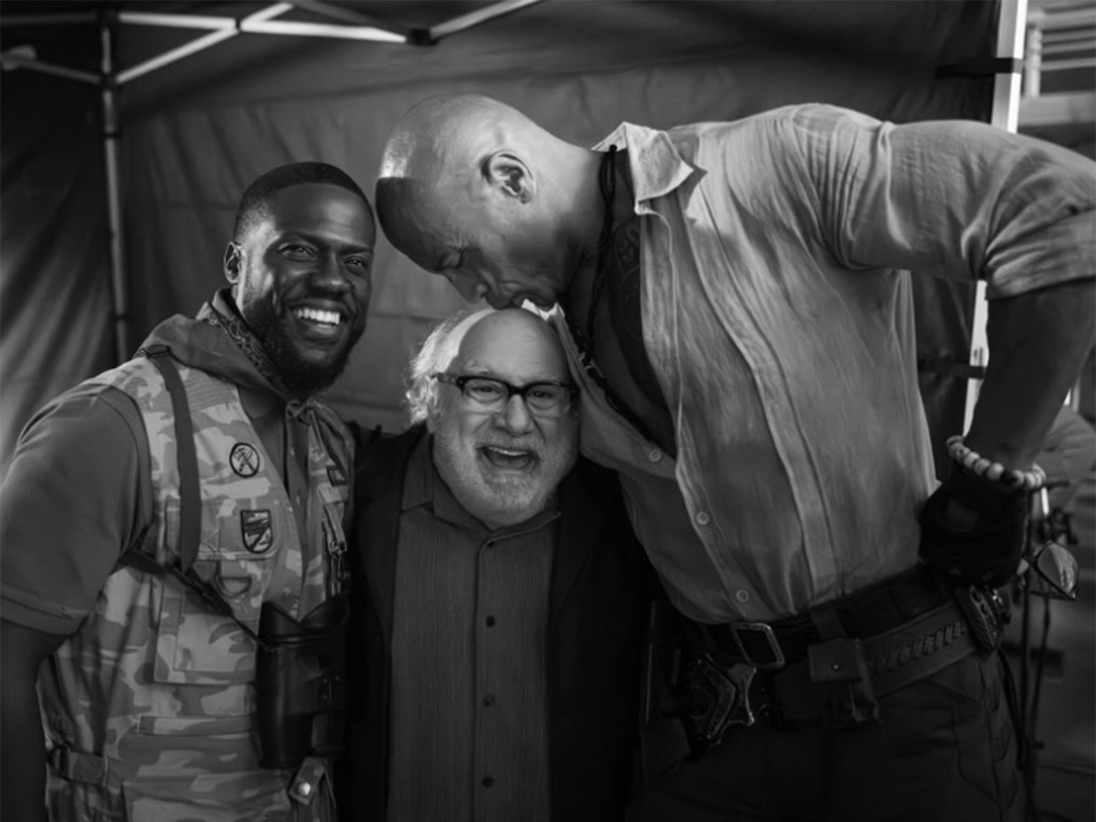 Kevin Hart, Danny DeVito, Dwayne Johnson (Photo/Instagram/@therock)