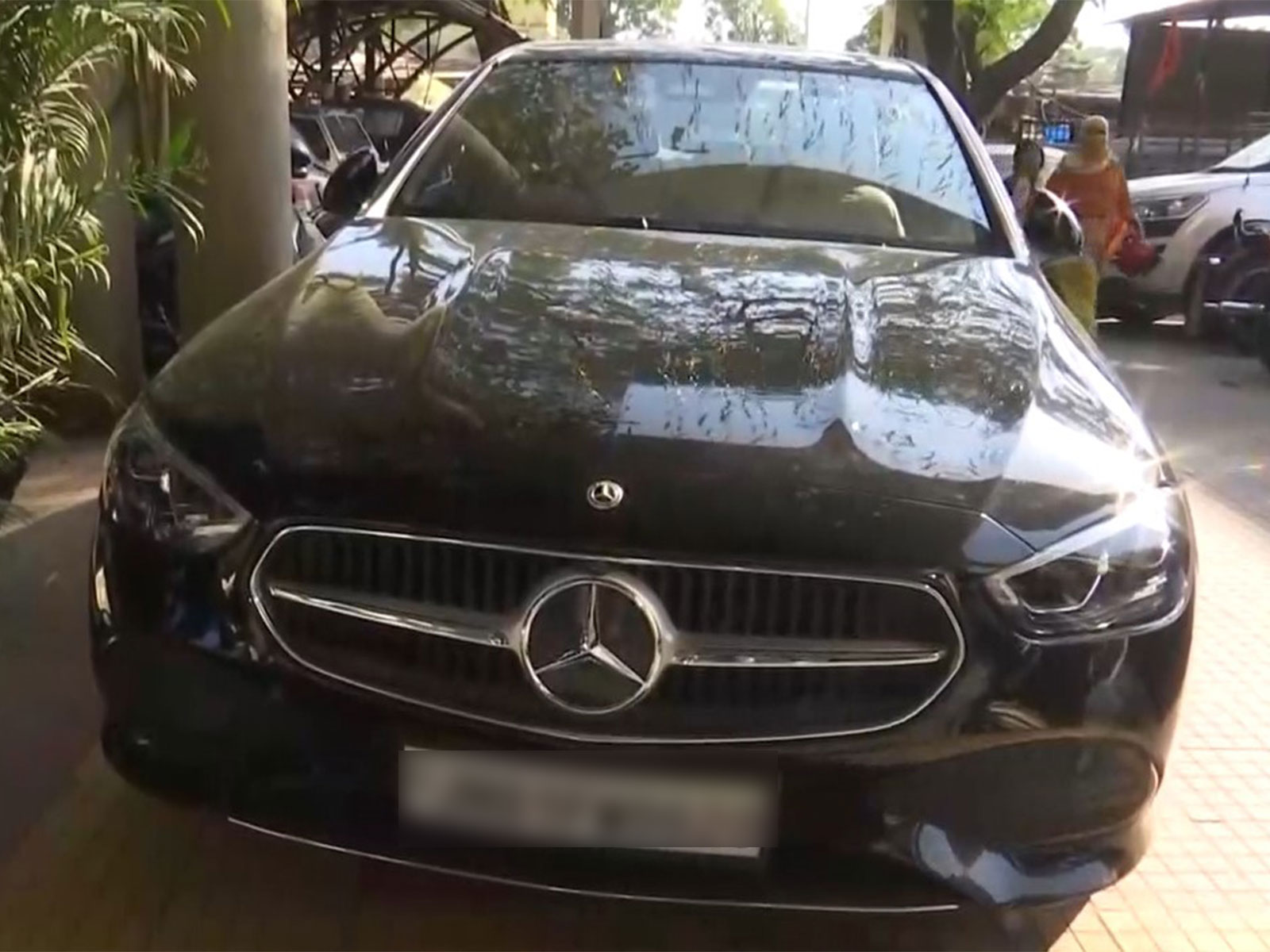 The car allegedly involved in the accident (Photo/ANI)