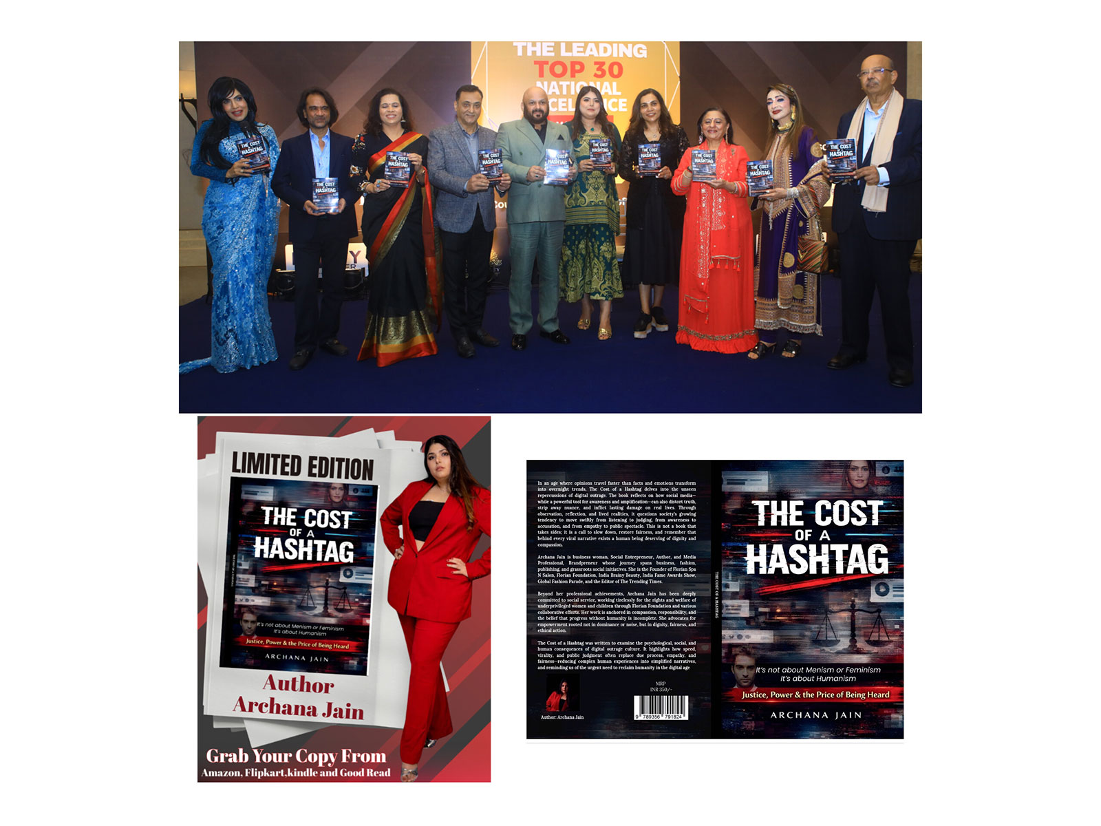 The Cost of a Hashtag by Archana Jain Human Stories Behind Hashtags: A Thought-Provoking New Social Commentary Book