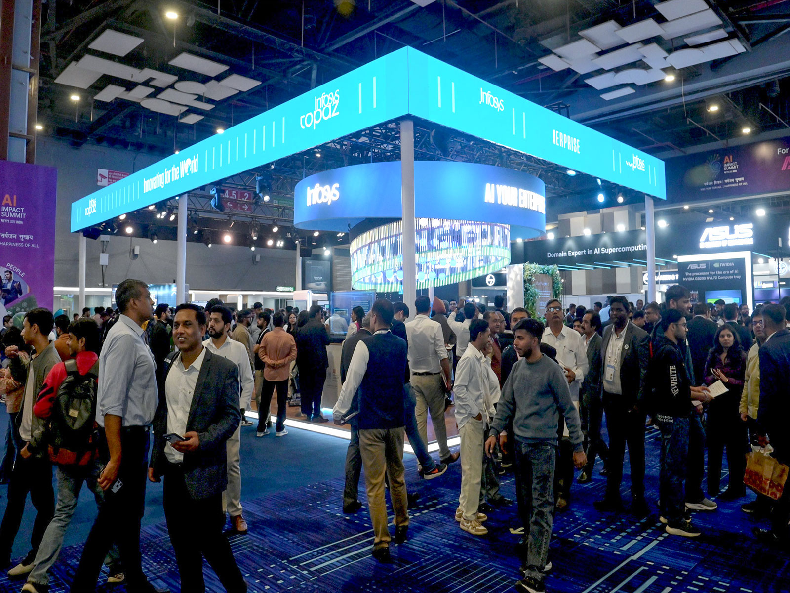 Enthusiastic crowds at the AI-India Impact Summit (Photo/ANI)