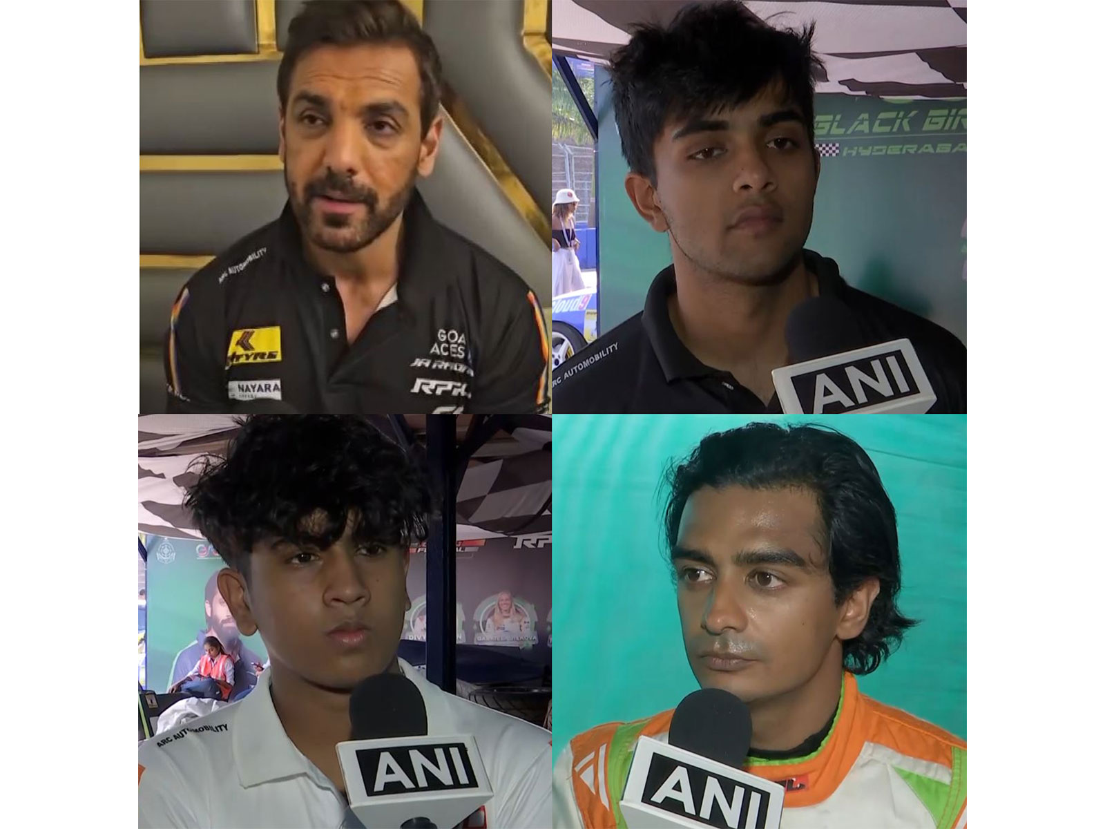 L-R John Abraham, Divy Nandan, Ishaan Madesh, Roul Hyman (Photo/ANI)