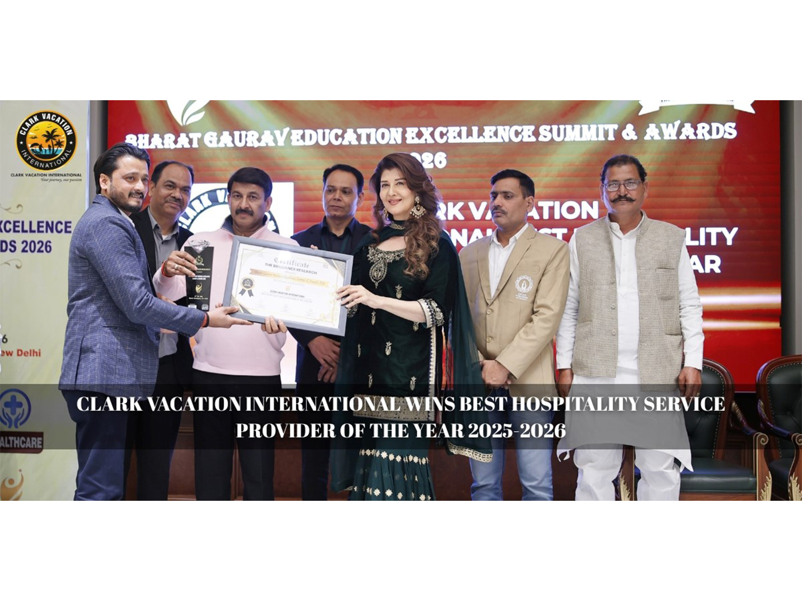 Clark Vacation International Wins Best Hospitality Service Provider of the Year 2025-2026 