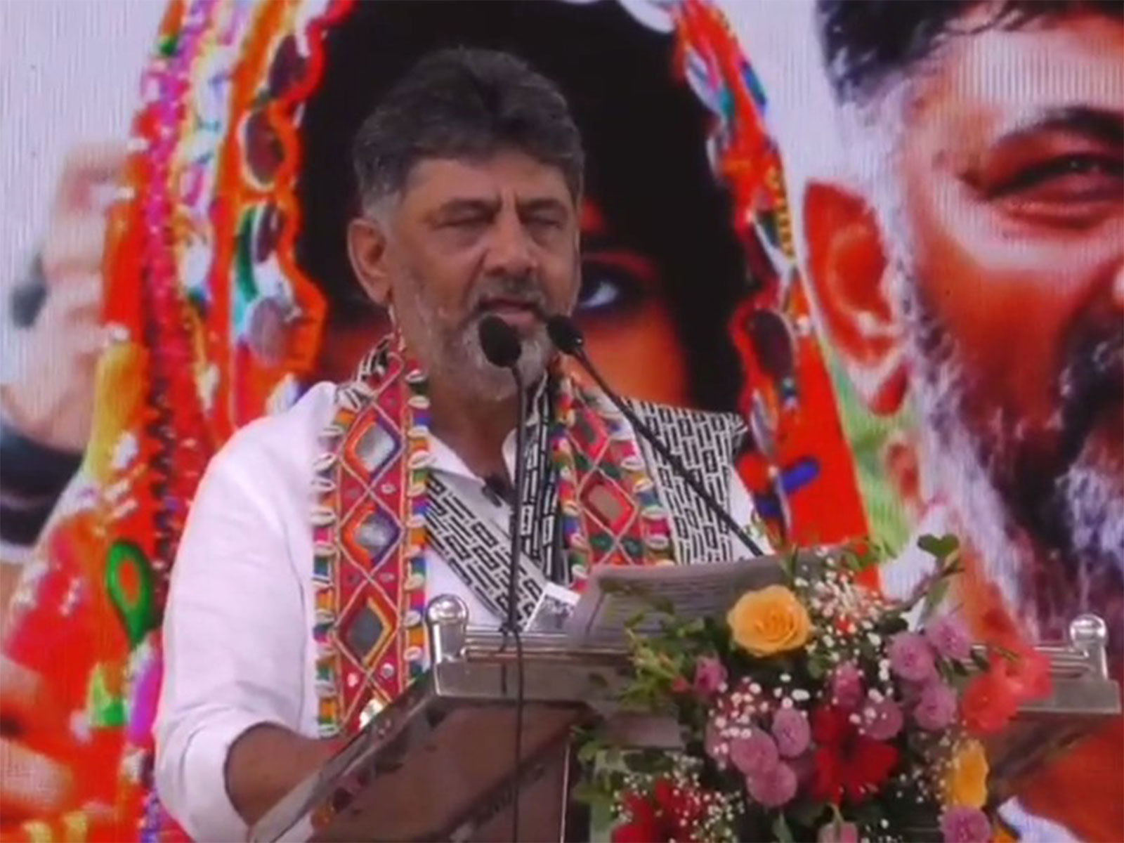Karnataka Dy CM DK Shivakumar at Shri Sewalal Jayanti program (Photo/ANI)