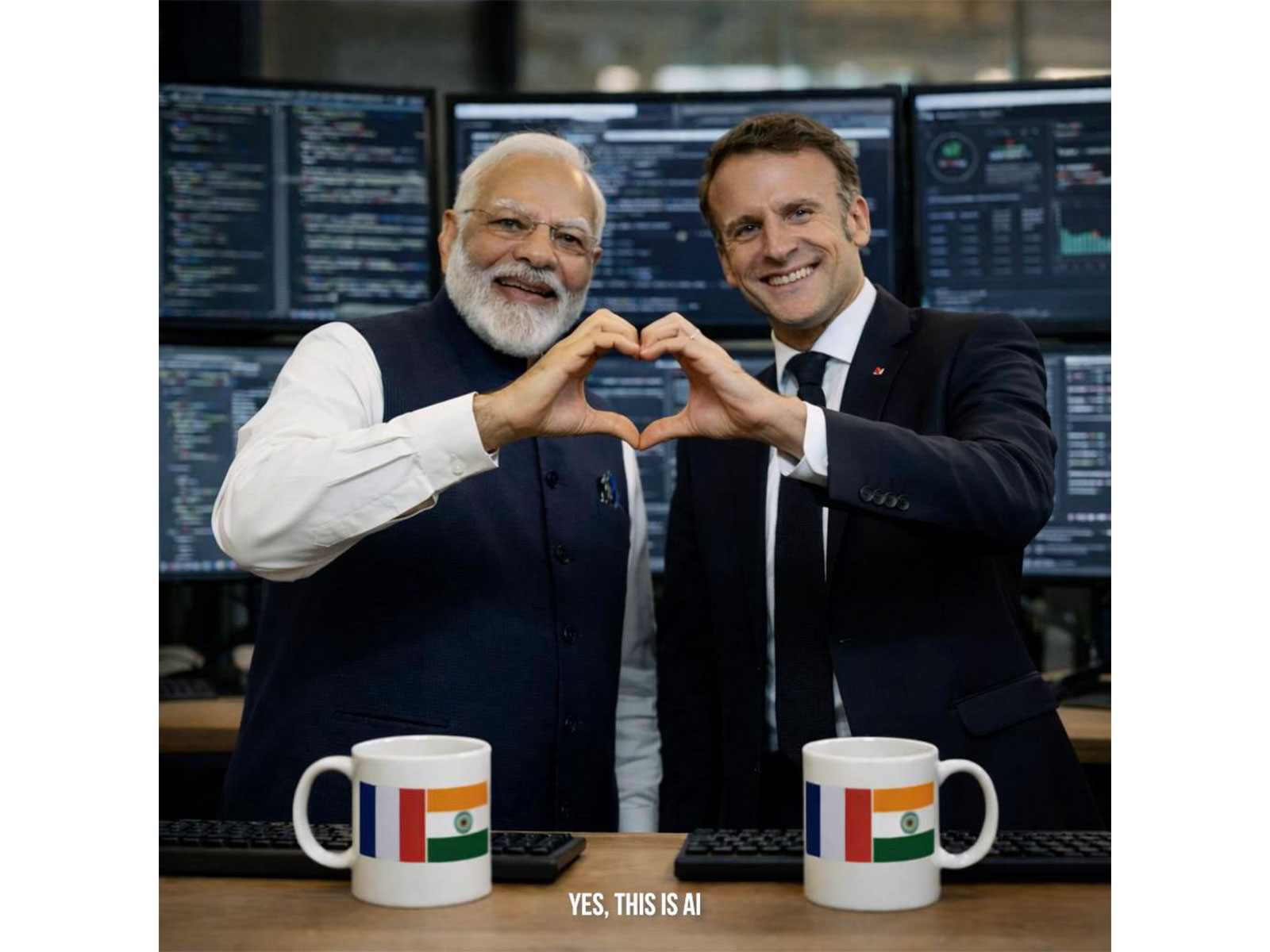 French President Macron shares AI-generated image with PM Modi (Photo/X@EmmanuelMacron) French President Macron shares AI-generated image with PM Modi (Photo/X@EmmanuelMacron)
