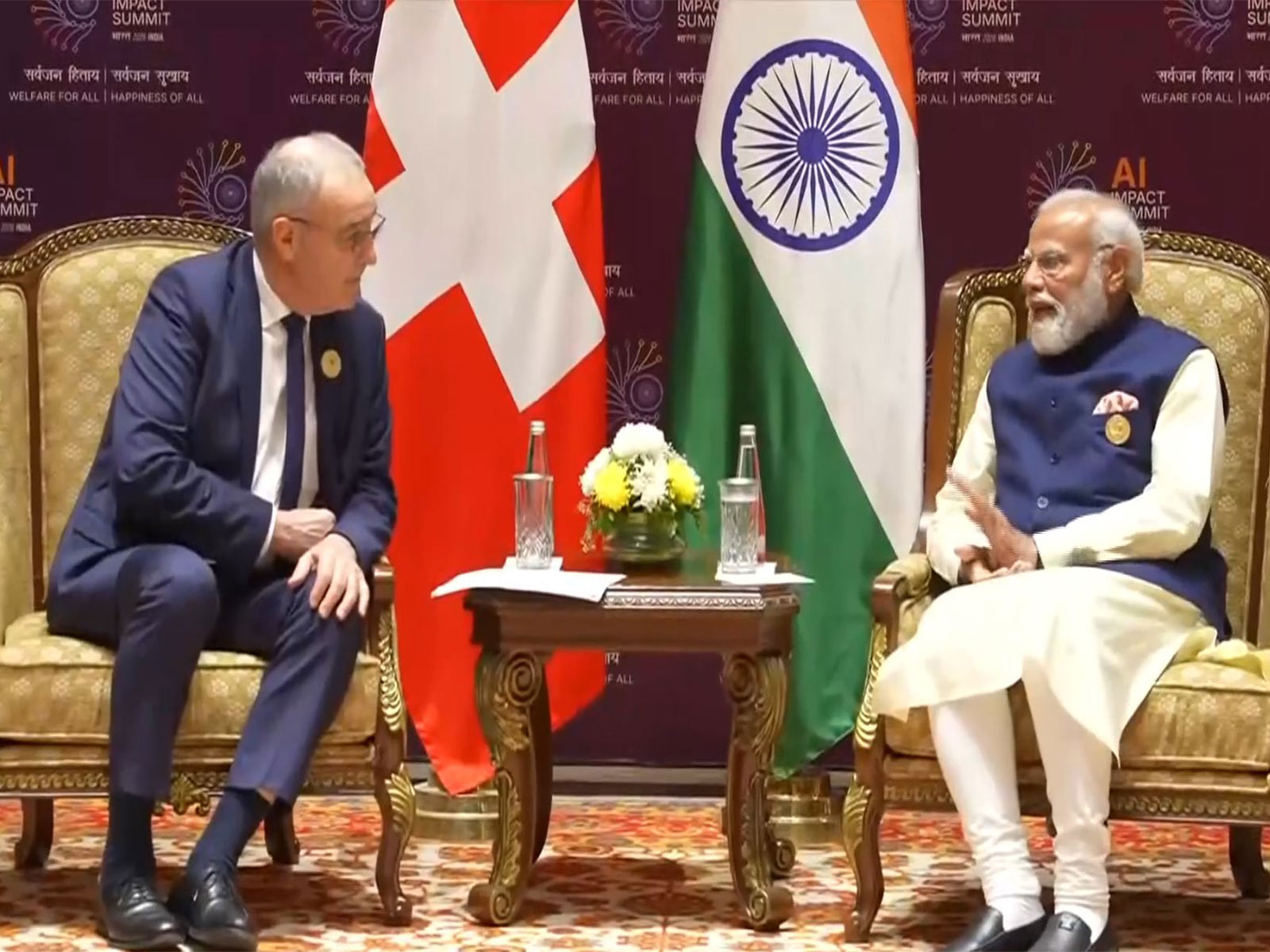 PM Modi holds a bilateral meeting with Swiss President Parmelin (Photo/DDNews)