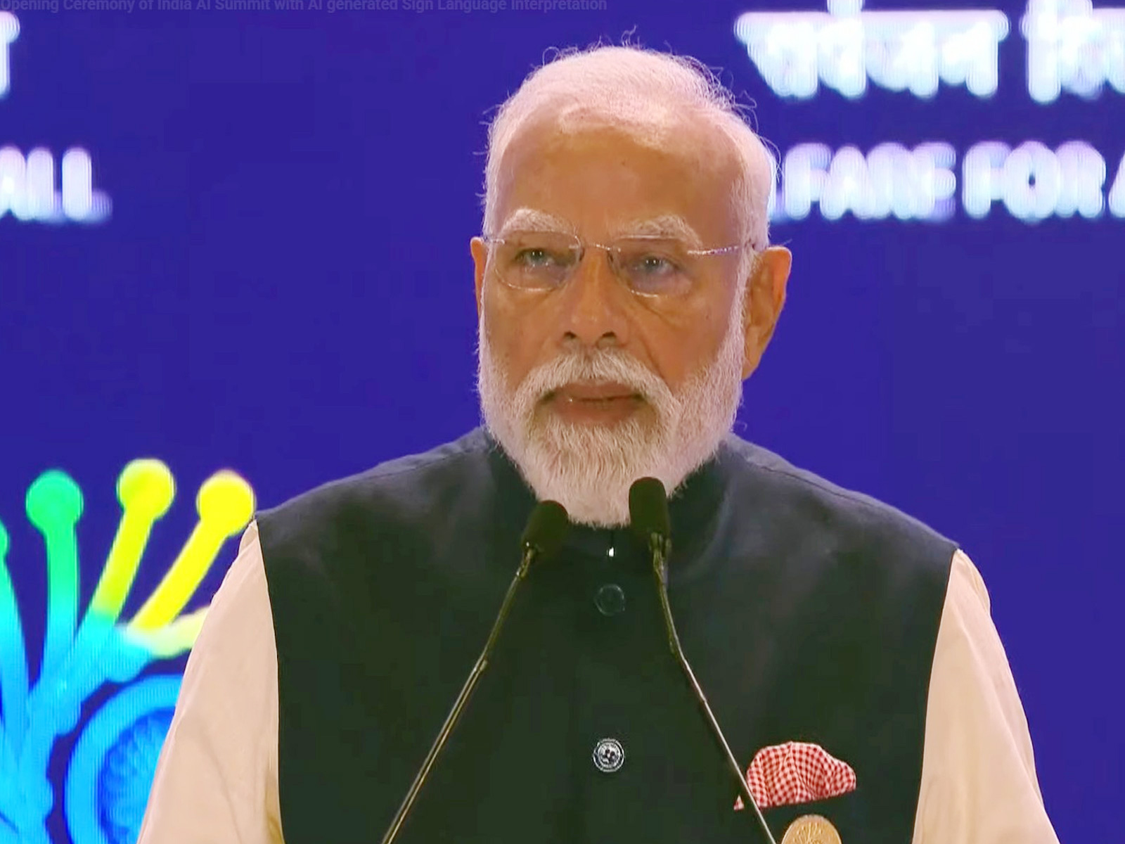 Prime Minister Modi delivering speech at AI Impact Summit (Photo/ANI)