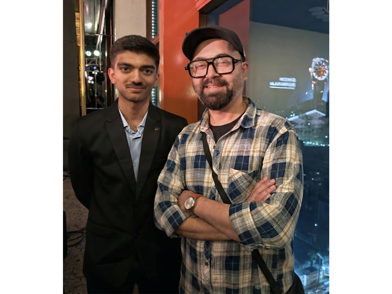 Gukesh Dommaraju with Himank Tripathi (Photo courtesy/Himank)