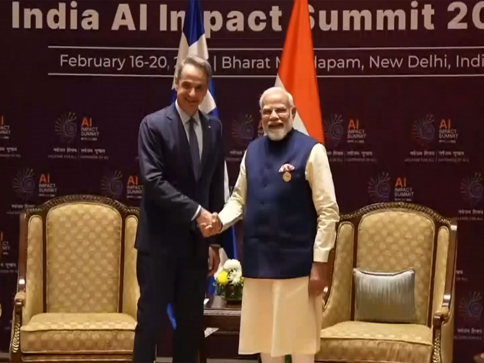 PM Modi holds bilateral meeting with Greek PM Kyriakos Mitsotakis (Photo/DDNews) PM Modi holds bilateral meeting with Greek PM Kyriakos Mitsotakis (Photo/DDNews)