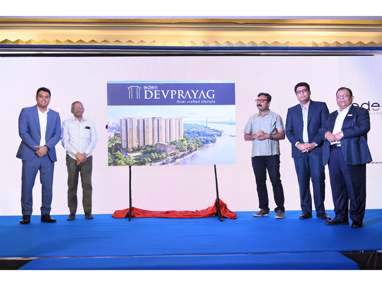 Mr Arya Sumant, MD & Mr Kumar Satyaki, Jt MD, Eden Realty Group along with other dignitaries at the launch of the first river-crafted luxury living project, ‘Eden Devprayag’ in Kolkata