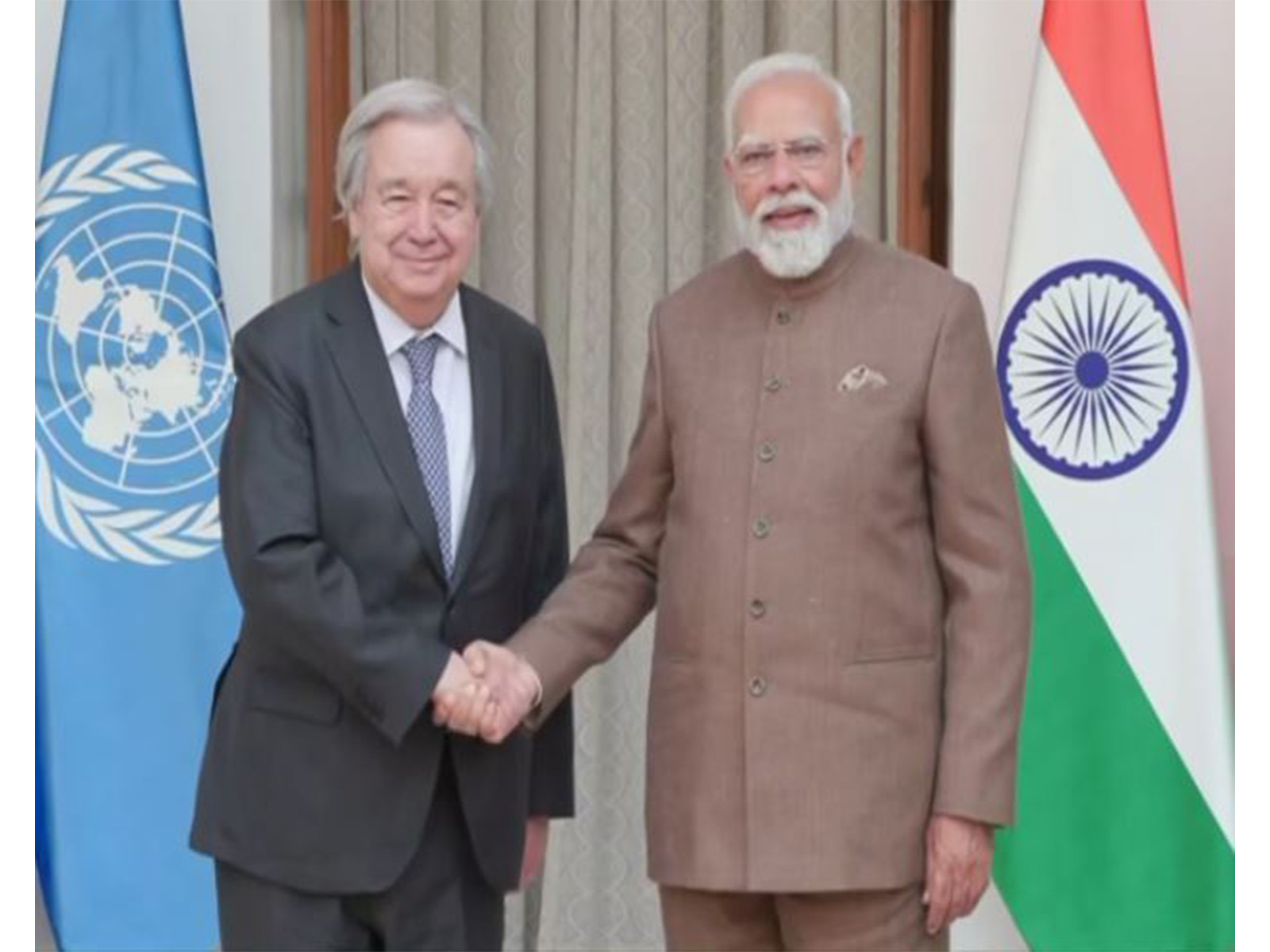 
    PM Modi holds bilateral talks with UN Secretary General
    