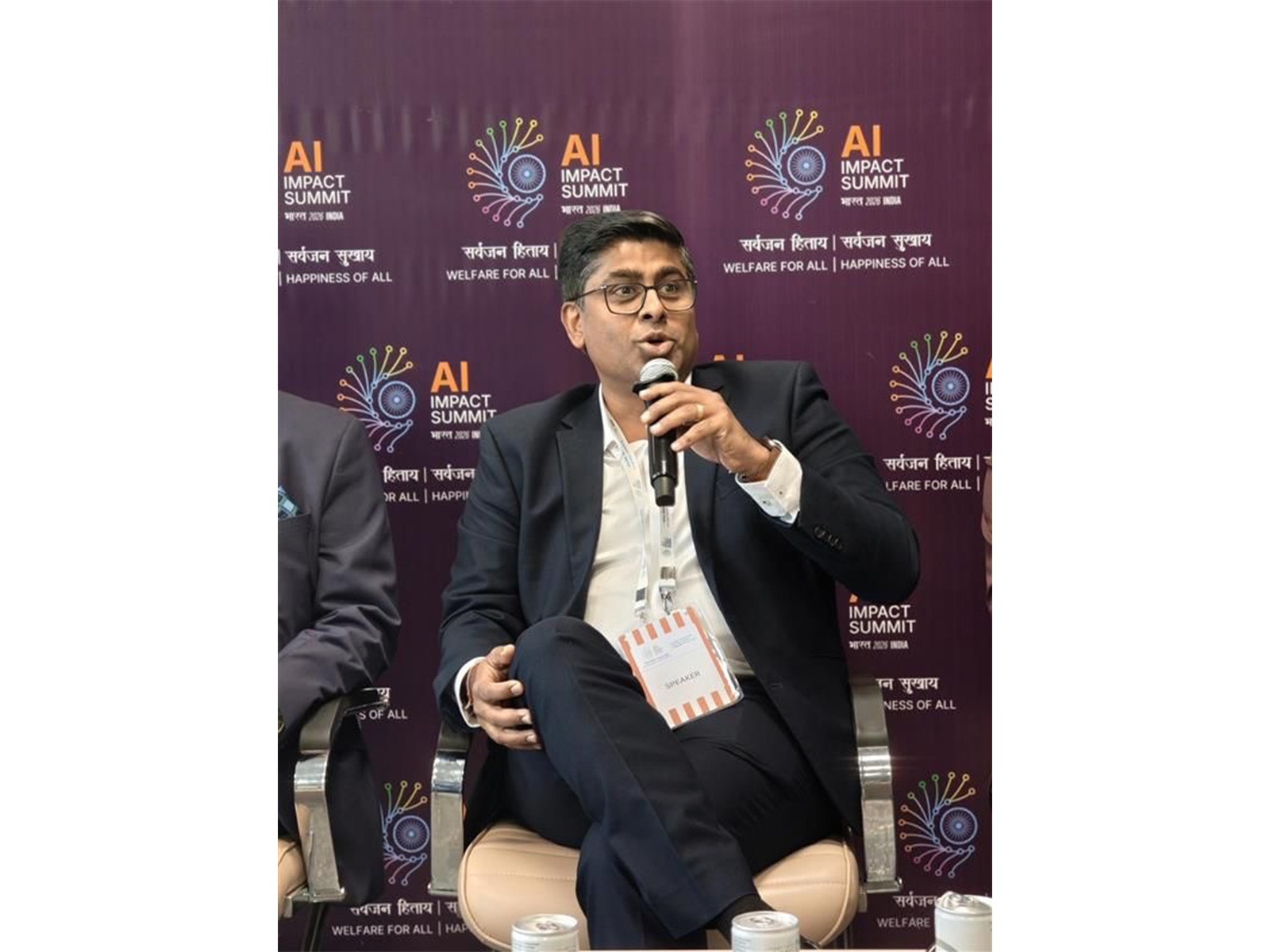 Jay Bavisi speaks at the India AI Impact Summit 2026, calling on India’s IT industry to lead the national AI workforce transformation