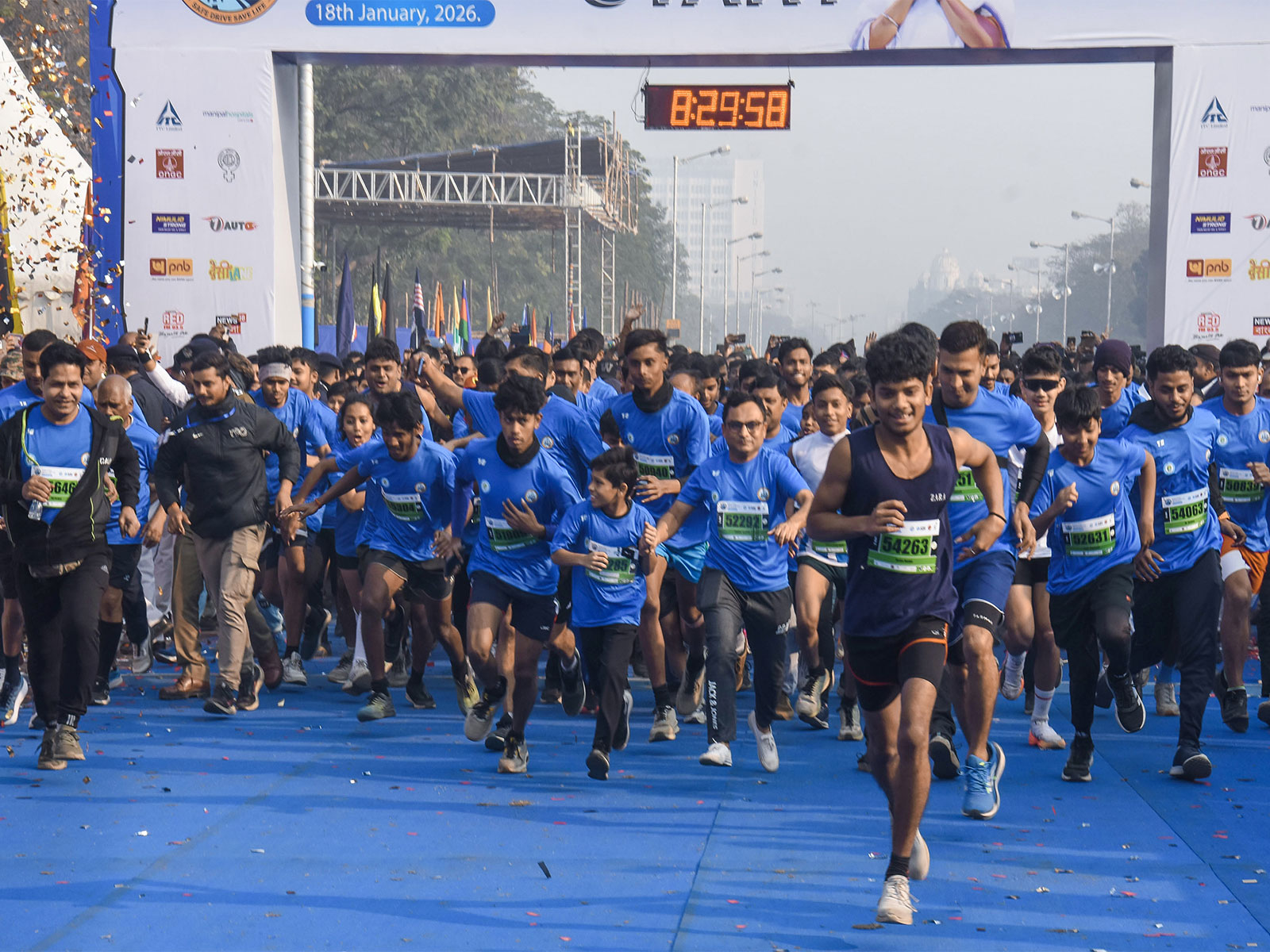 Record 30,000 runners to compete in New Delhi Marathon on February 22. (Photo/ANI) 